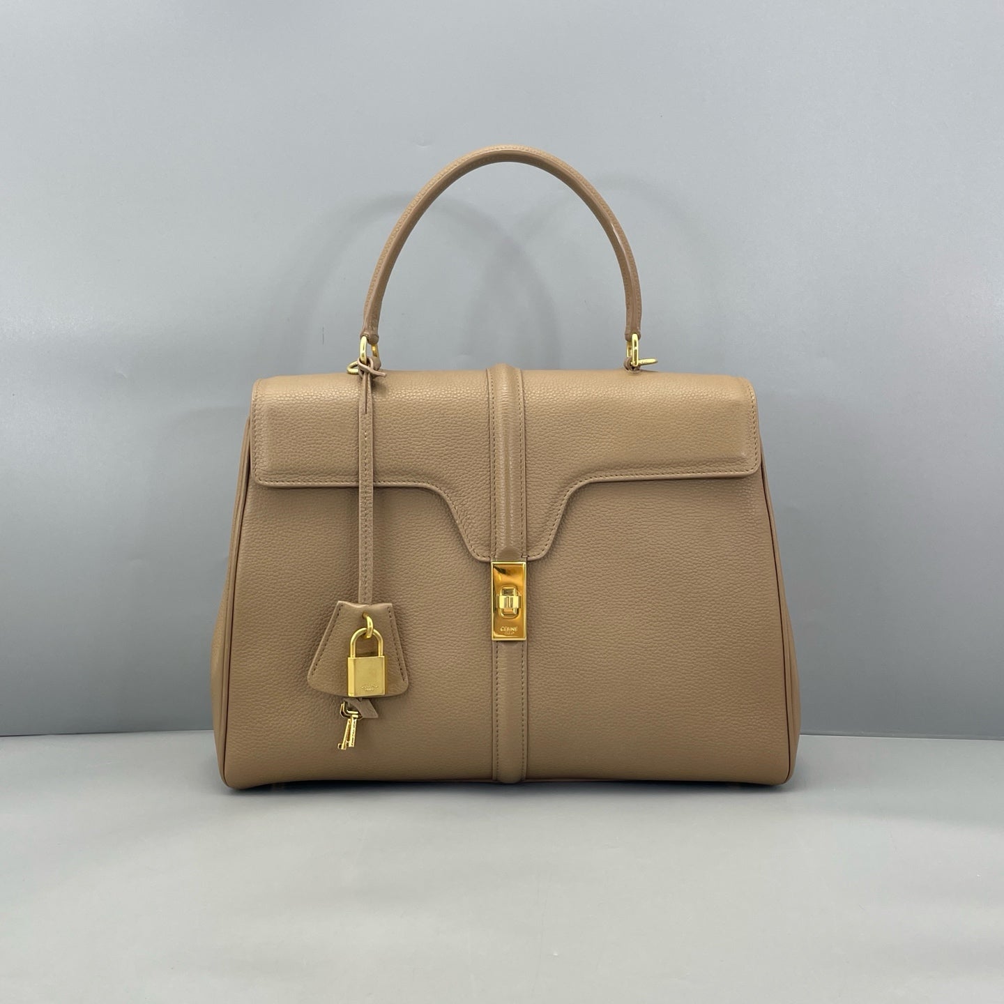 Celine - Soft 16 Handbag - Grained leather - Beige - (medium)