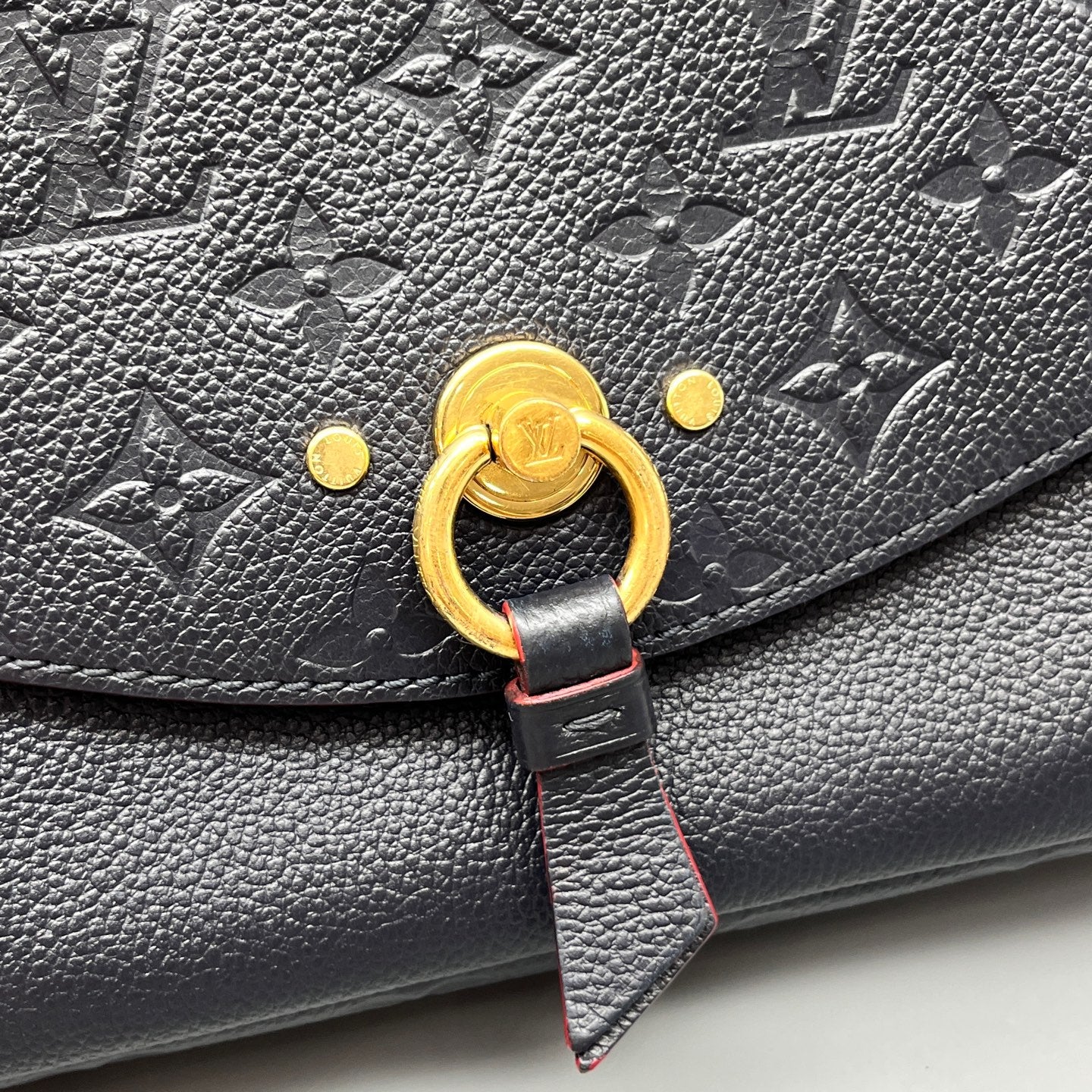 Louis Vuitton - Blanche BB Messenger Bag - Monogram Empreinte leather - Navy with Red Glazing - (mini)