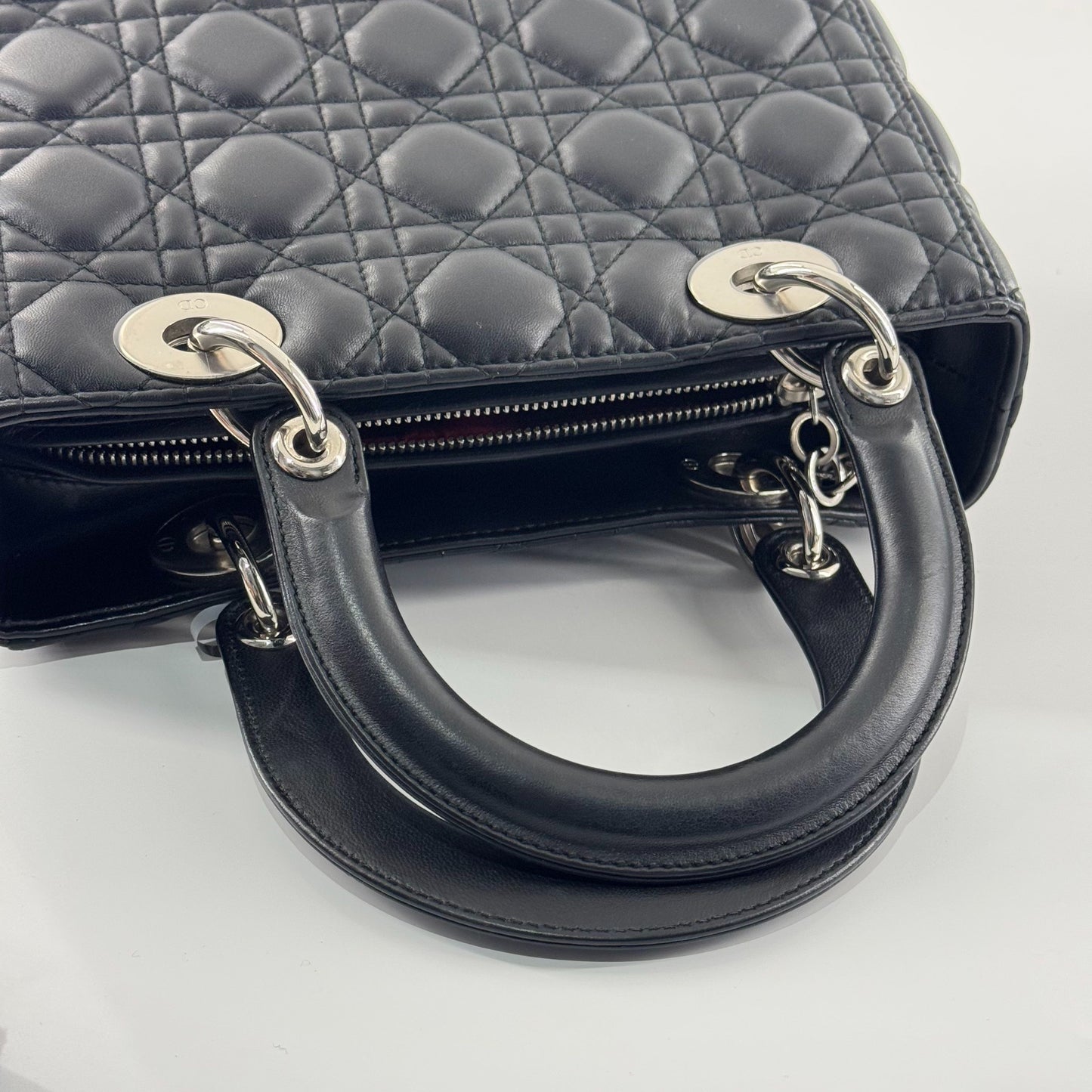 Dior - Lady Dior (Medium) - Lambskin leather - Black - (Medium)