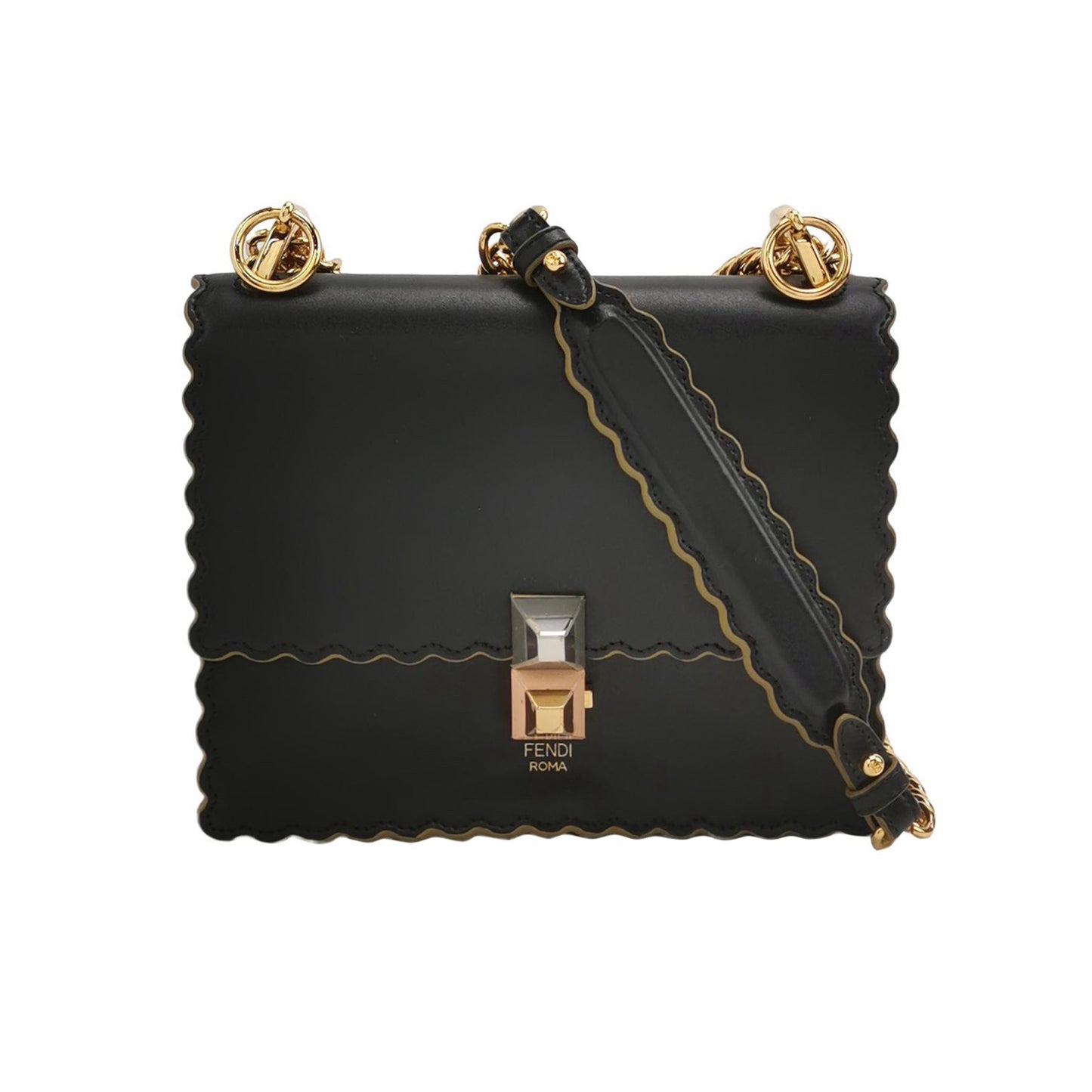 Fendi - Kan I F - Leather - Black - (Small)
