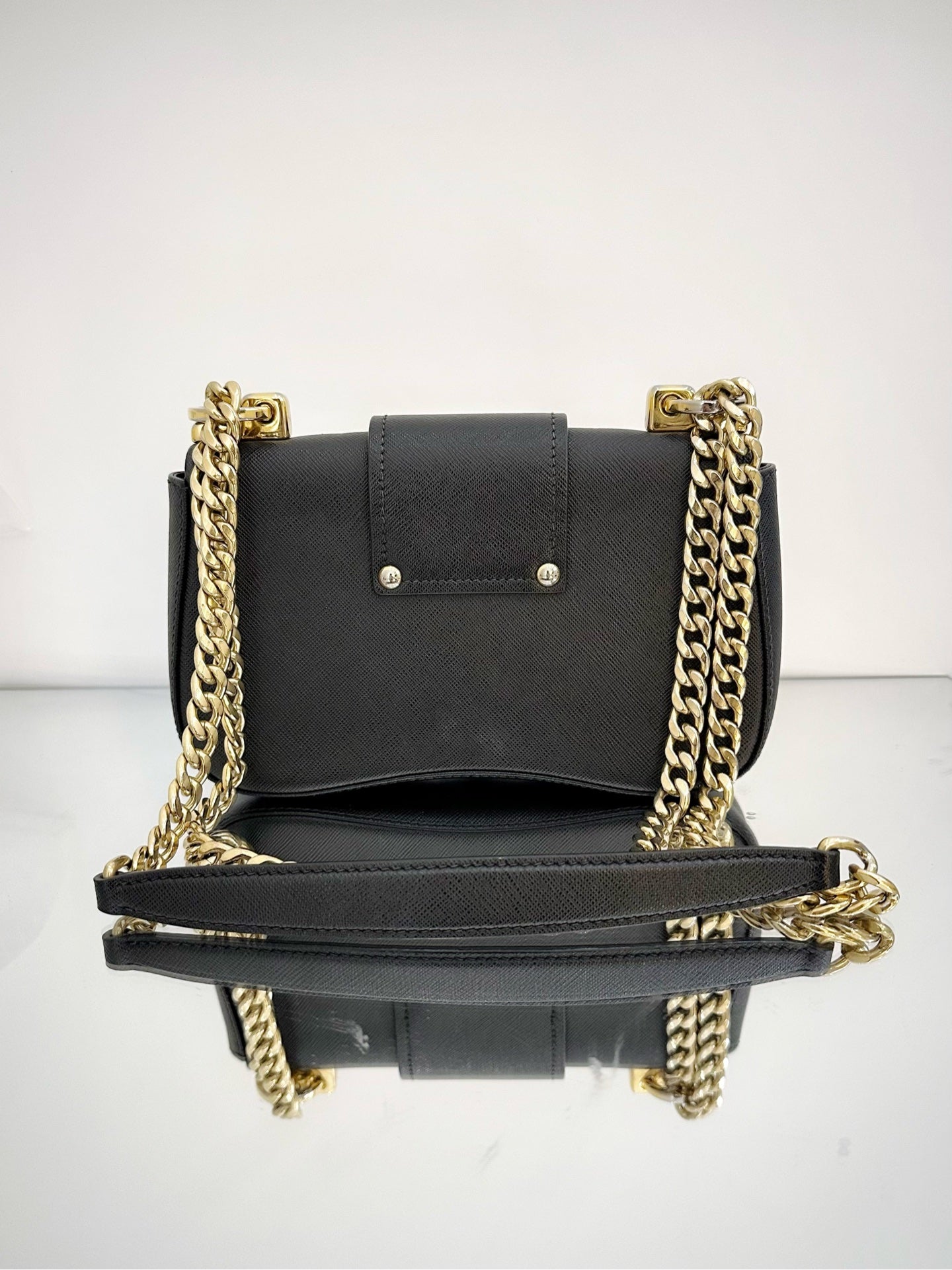 Prada - Sidonie (1BD219) - Saffiano calfskin leather - Black - (Mini)