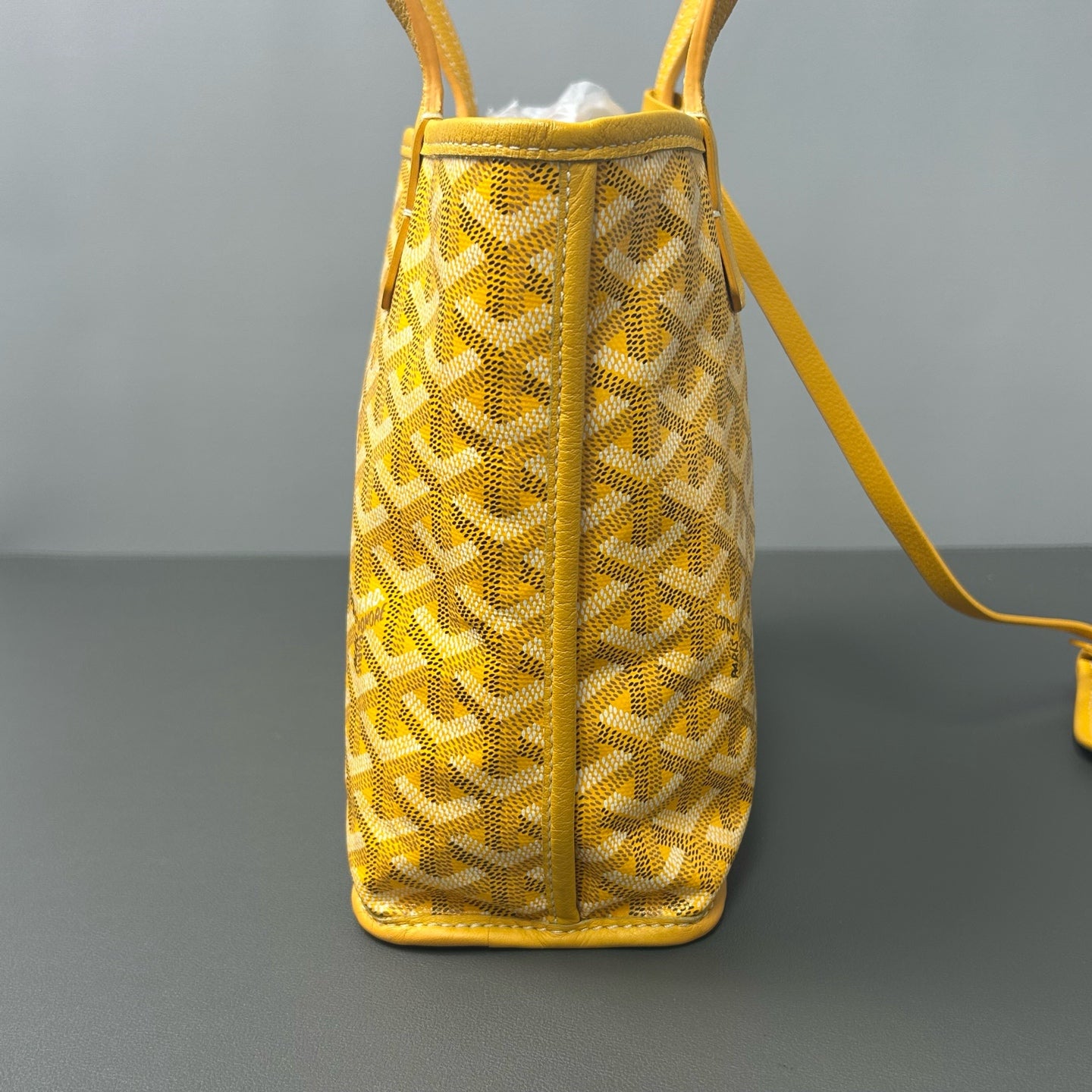 Goyard - Anjou Mini Reversible Tote - Goyardine canvas with leather trim - Yellow - (mini)