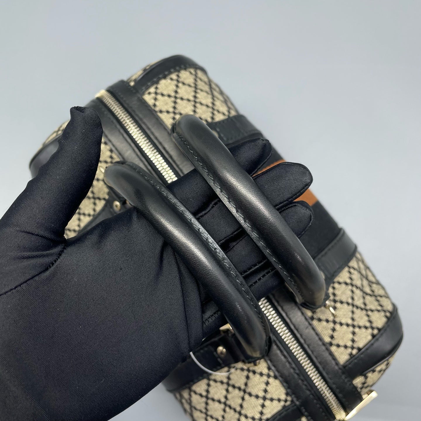 Gucci - Diamante Boston Bag 281518 - Canvas and Leather - Multicolour - (Medium)