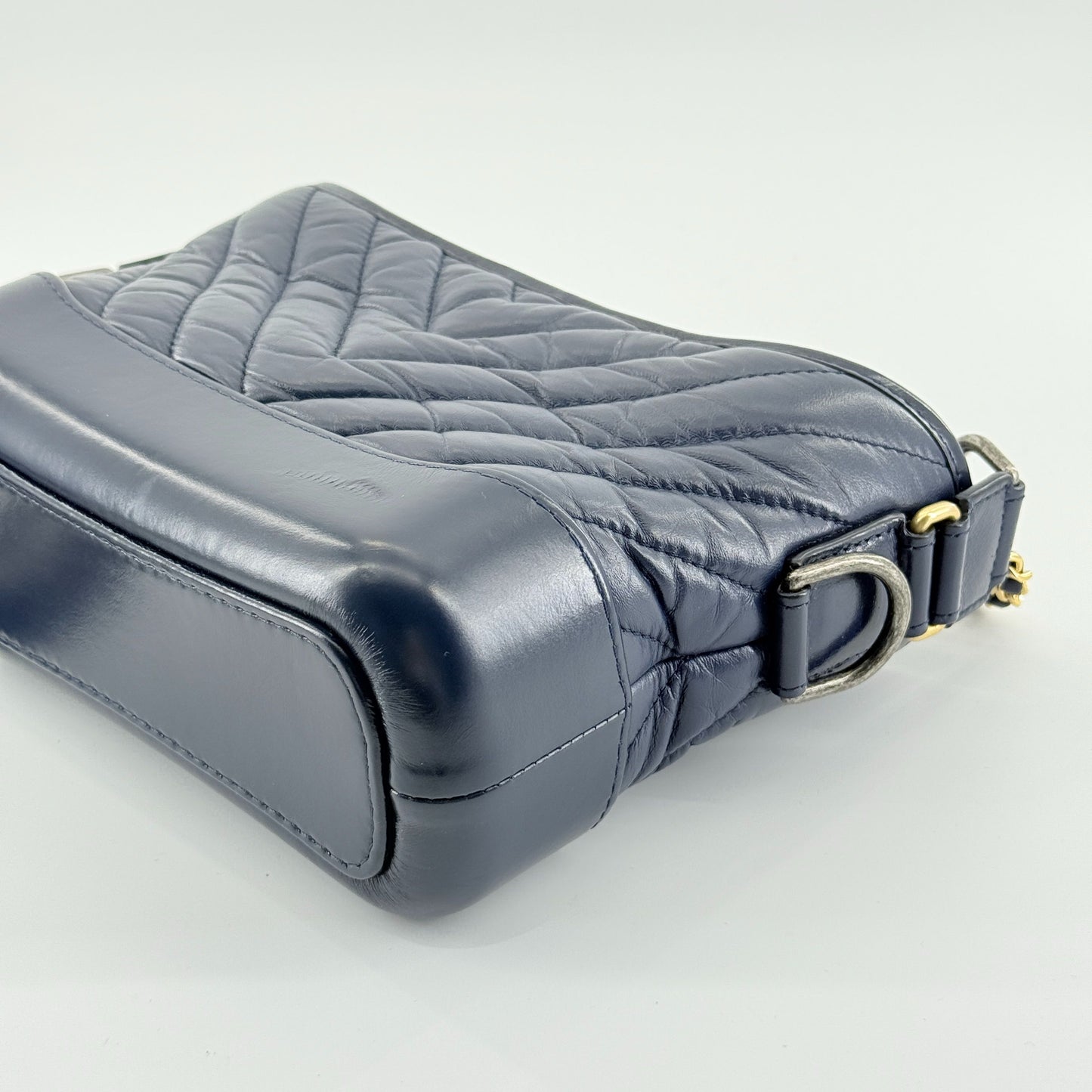 Chanel - Gabrielle Hobo Bag - Aged calfskin leather - Blue - (Small)