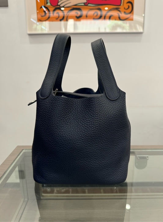 Hermès - Picotin Lock 18 - Leather - Navy - (Mini)
