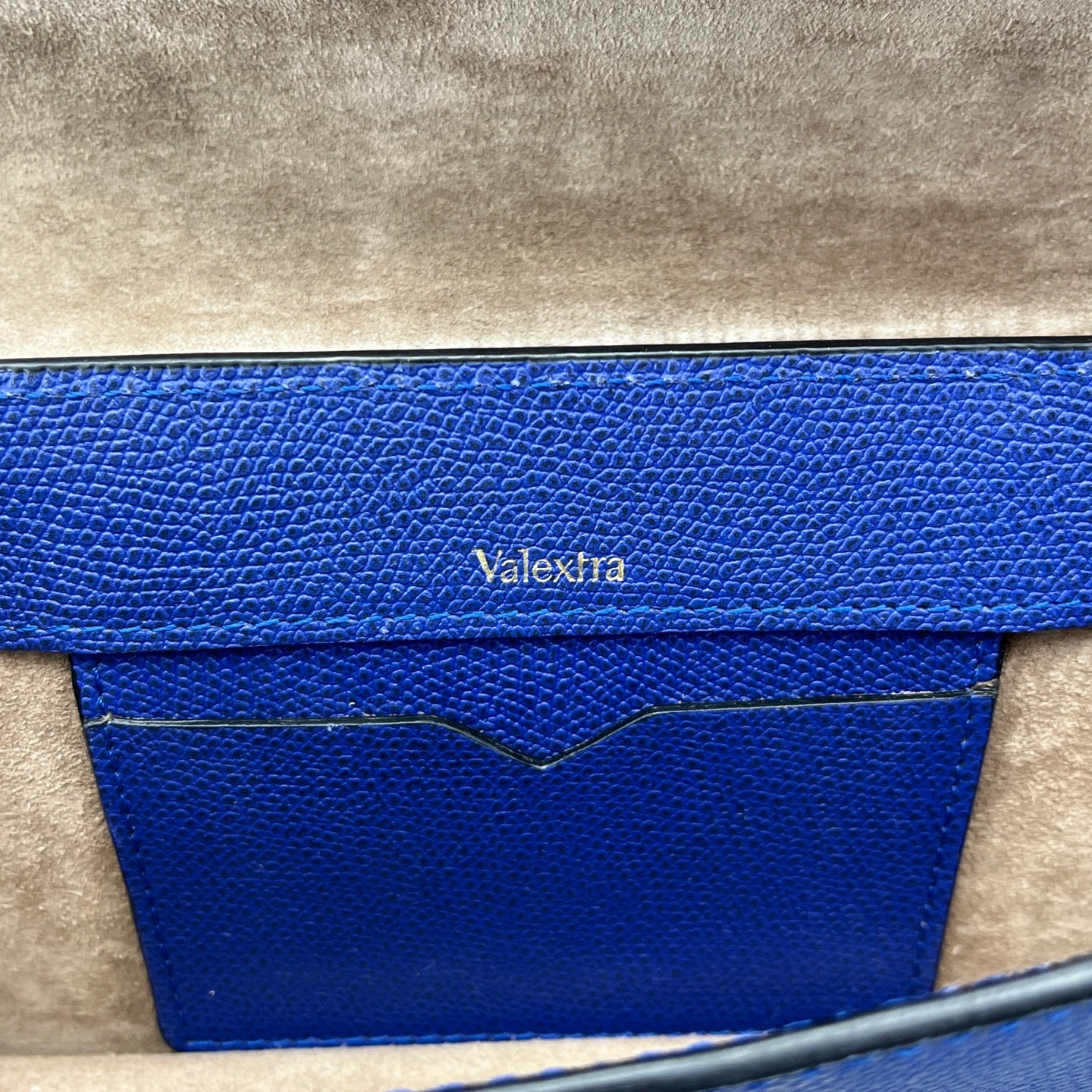 Valextra - Flap Shoulder Bag - Leather - Blue - (small)