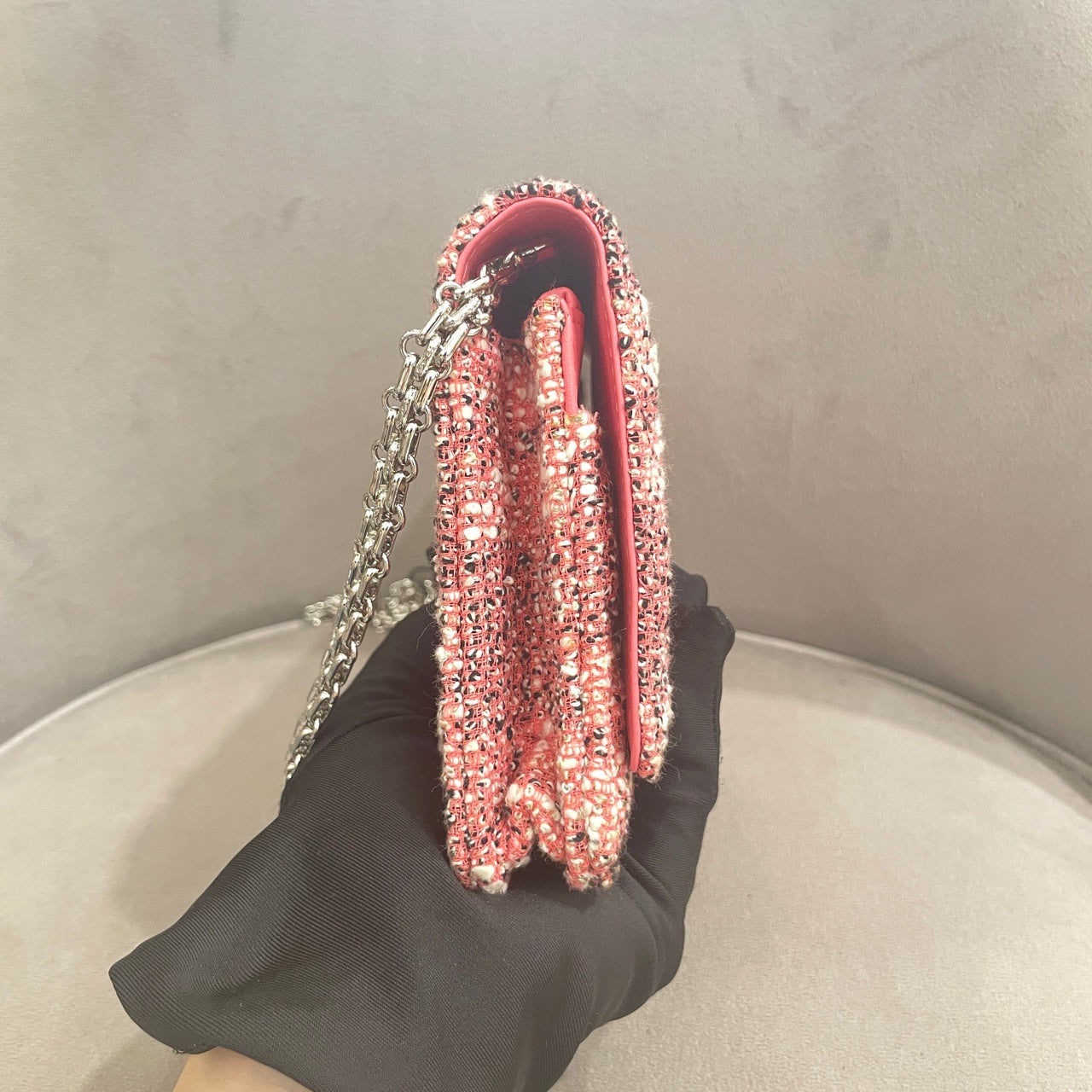 Chanel - 2.55 Reissue Wallet On Chain (WOC) - Tweed - Pink with Multicolour - (mini)