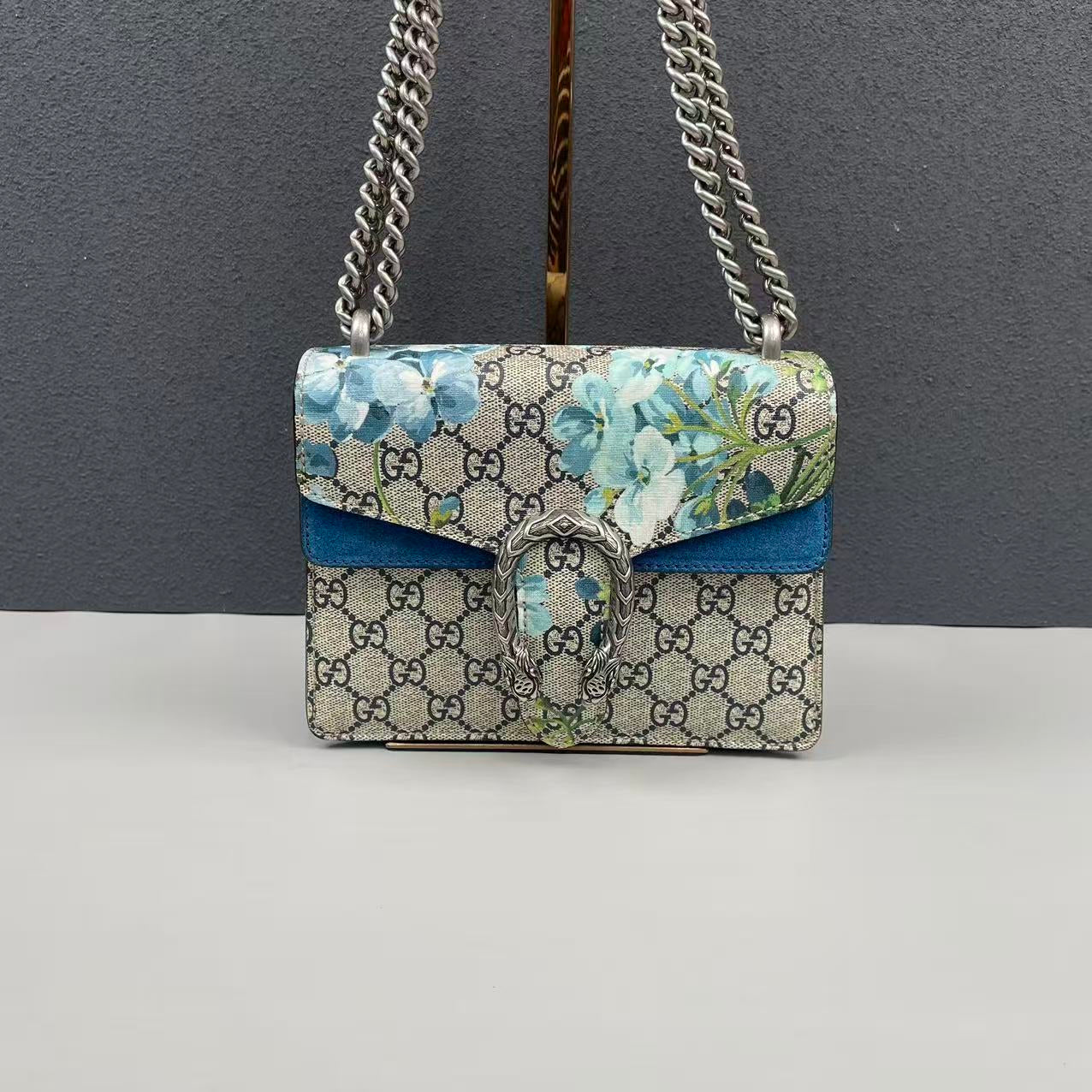 Gucci - Dionysus Small Shoulder Bag - GG Supreme coated canvas with suede and leather trim - Multicolour - (small)