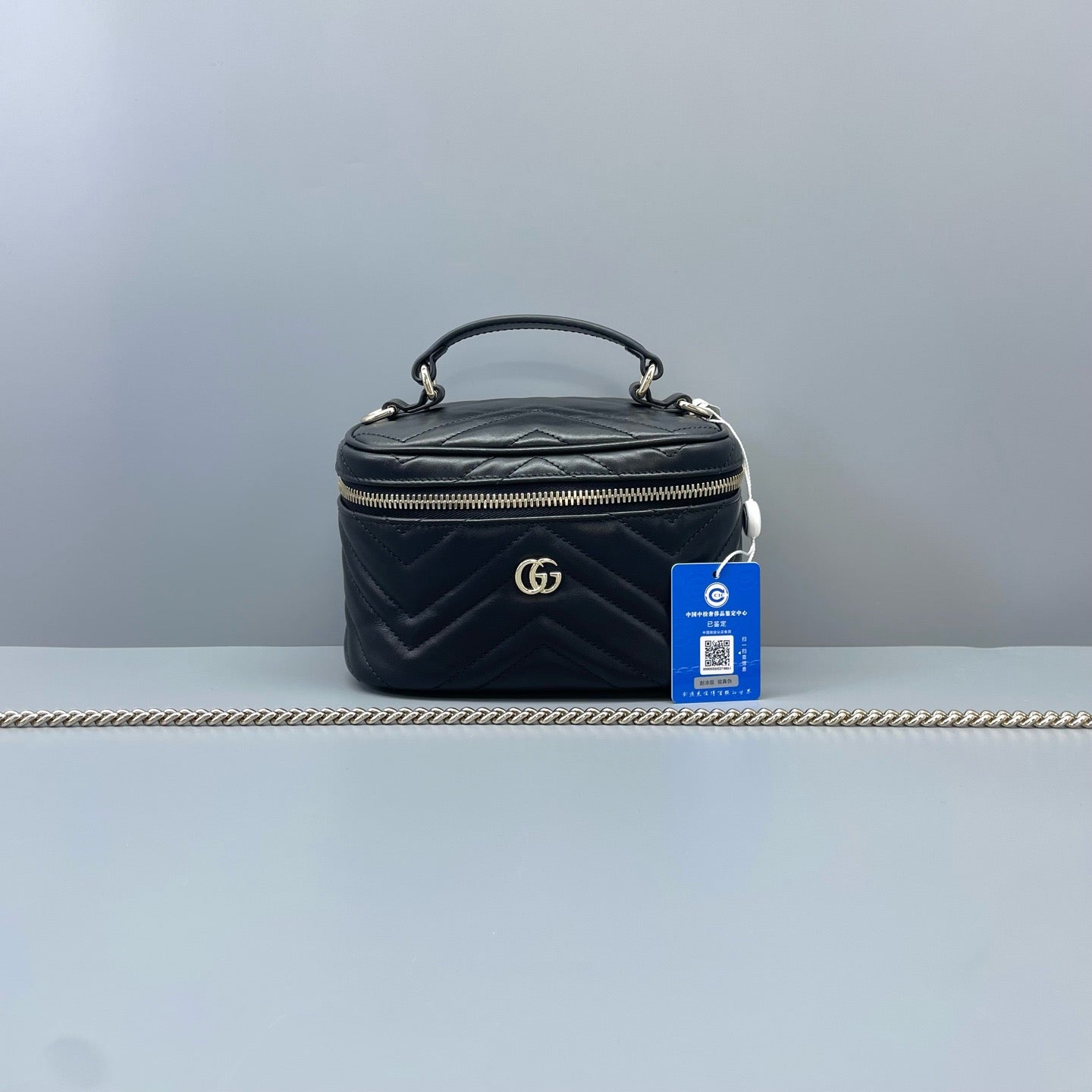 Gucci - GG Marmont Small Vanity Case - Leather - Black - (mini)