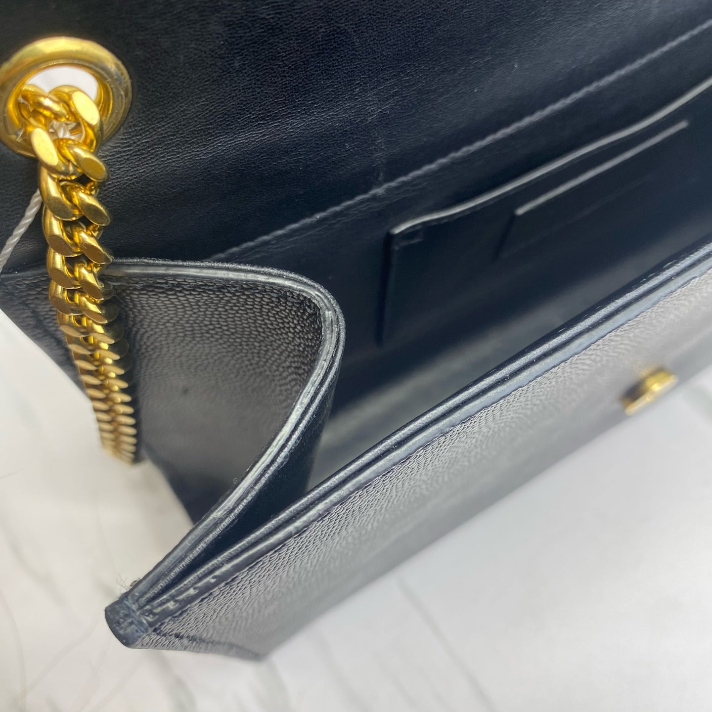 Saint Laurent - Kate Medium Tassel Bag - Grained calfskin leather - Black - (medium)