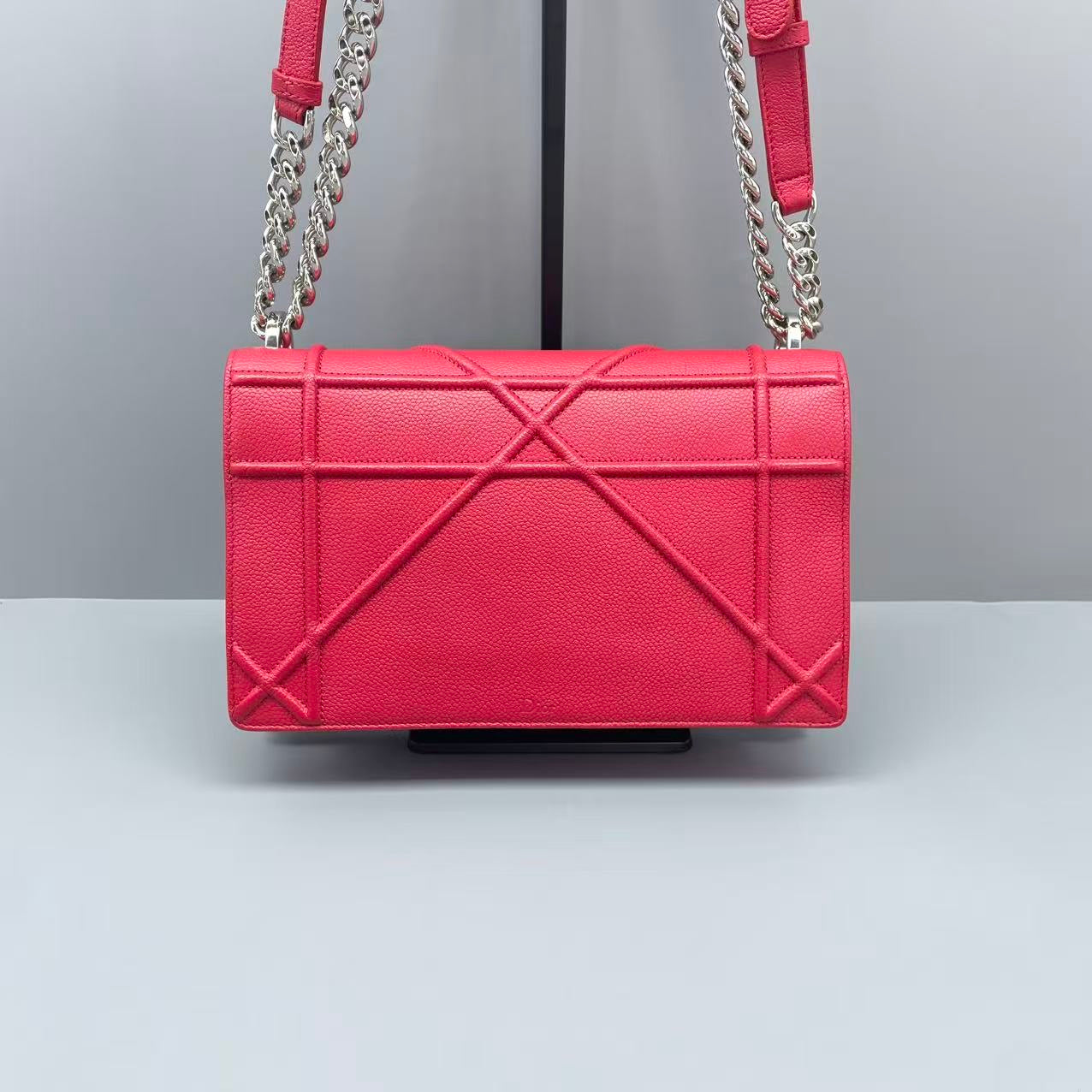 Dior - Diorama Flap Bag - Grained calfskin leather - Red - (Medium)