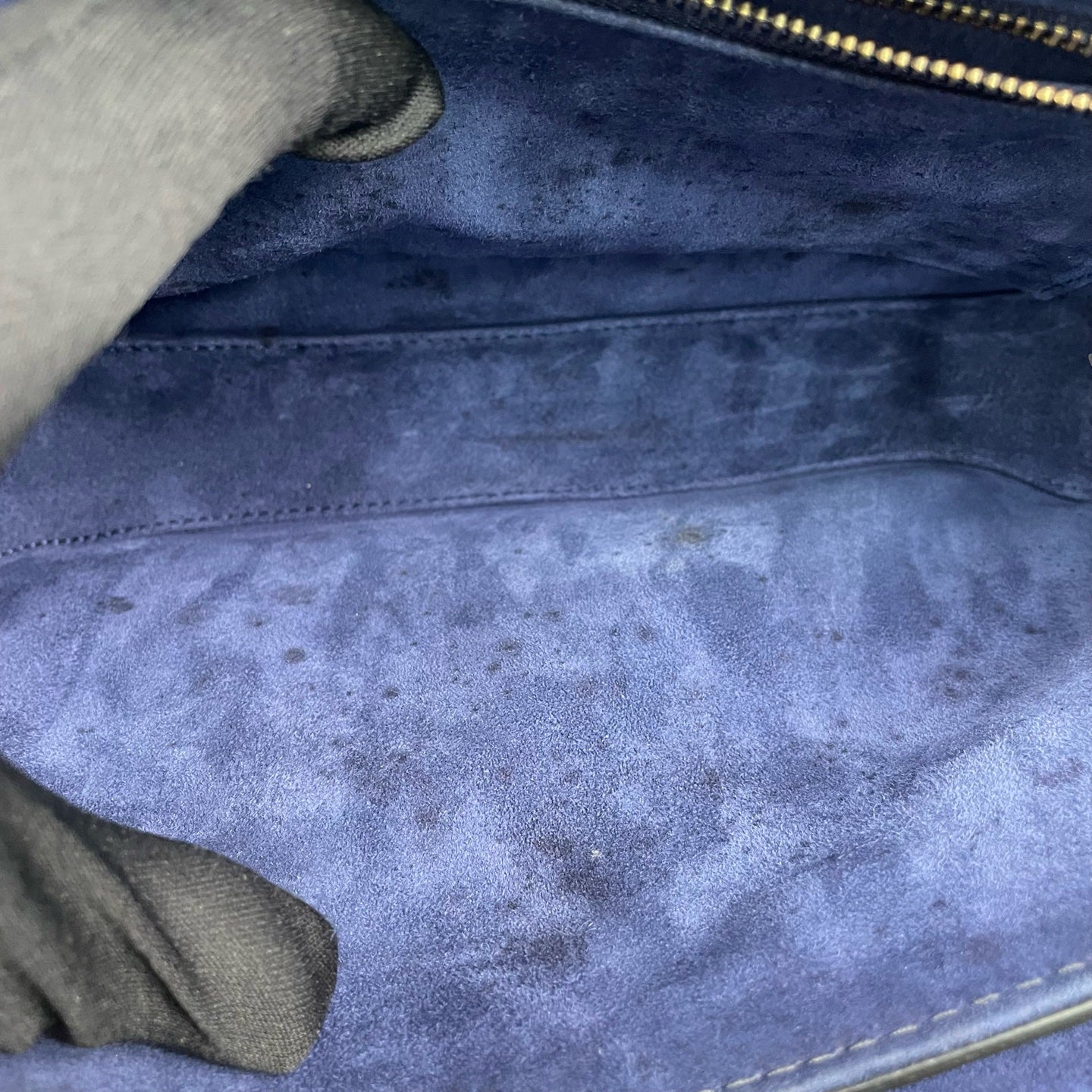Dior - J'ADIOR - Grained leather exterior with suede interior lining - Navy with Gold-Tone Hardware - (Small)