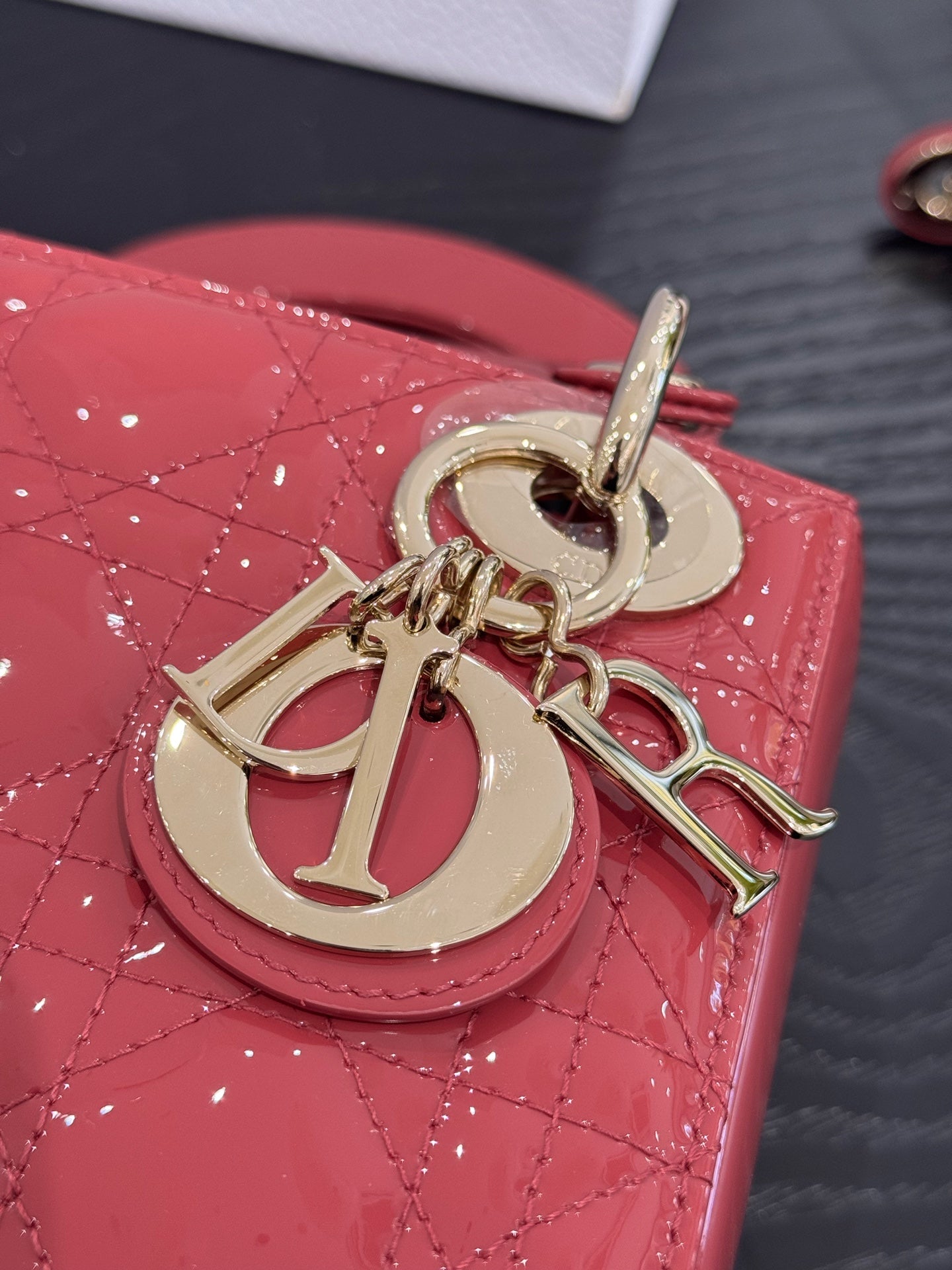 Dior - Lady Dior Mini - Patent leather - Pink - (mini)