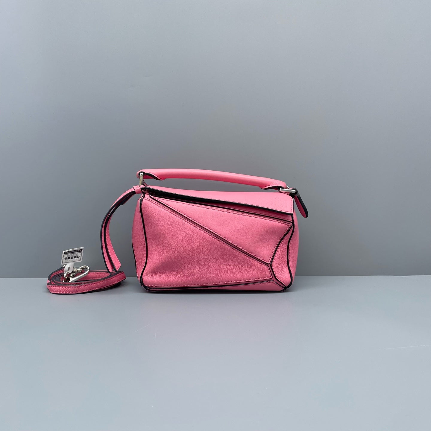 LOEWE - Puzzle Mini Bag - Grained calfskin leather - Pink - (mini)