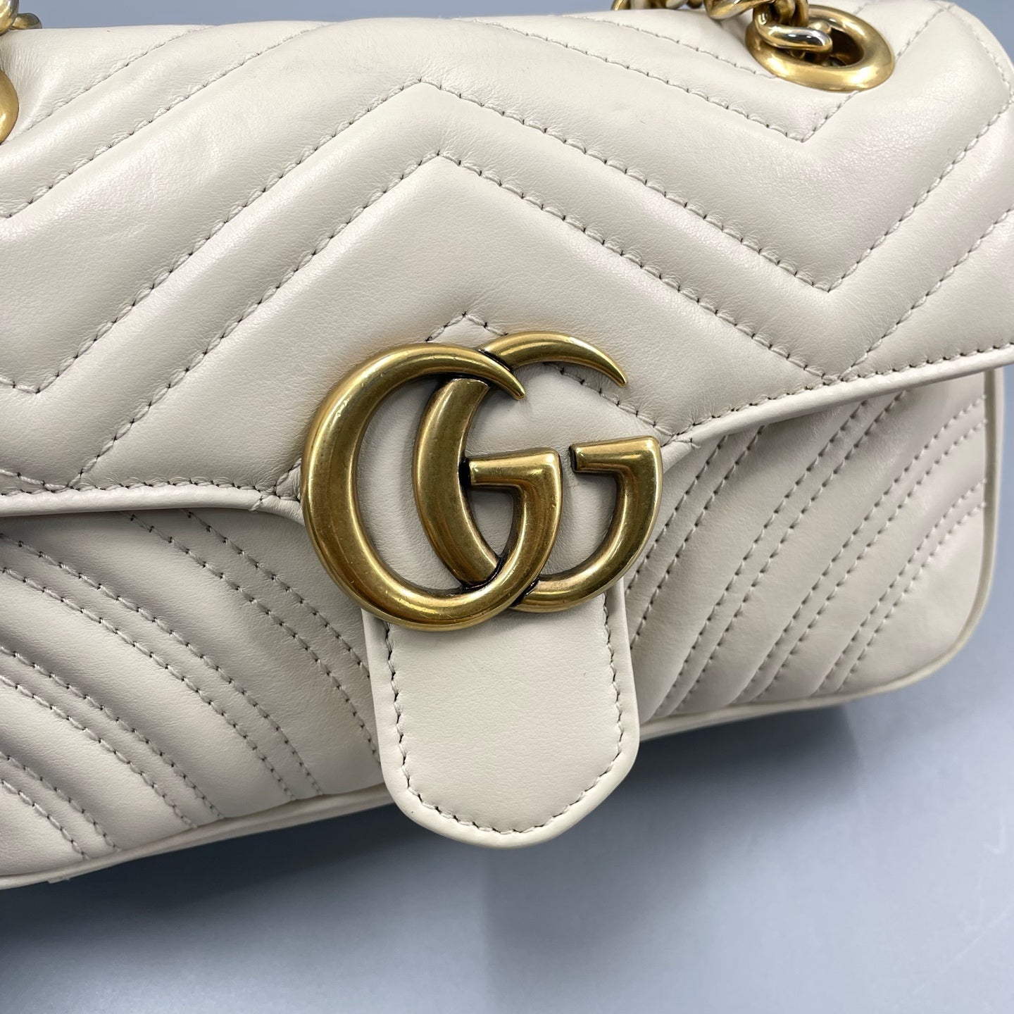 Gucci - GG Marmont Matelasse Mini Bag - Calfskin leather - White - (mini)