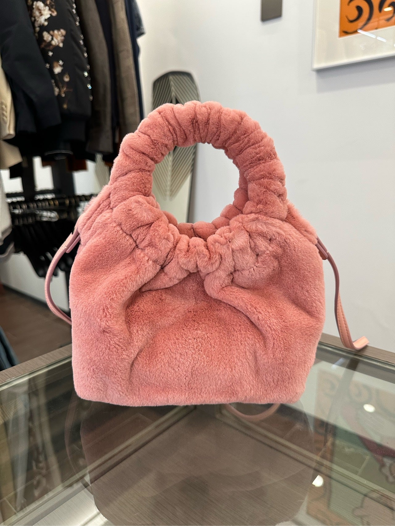 The Row - W1138R29 PPLD - Mink fur and lambskin leather - Pink - (mini)