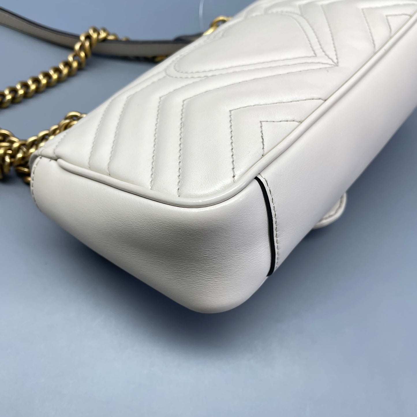 Gucci - Marmont Matelassé Mini Bag - Leather - White - (Mini)