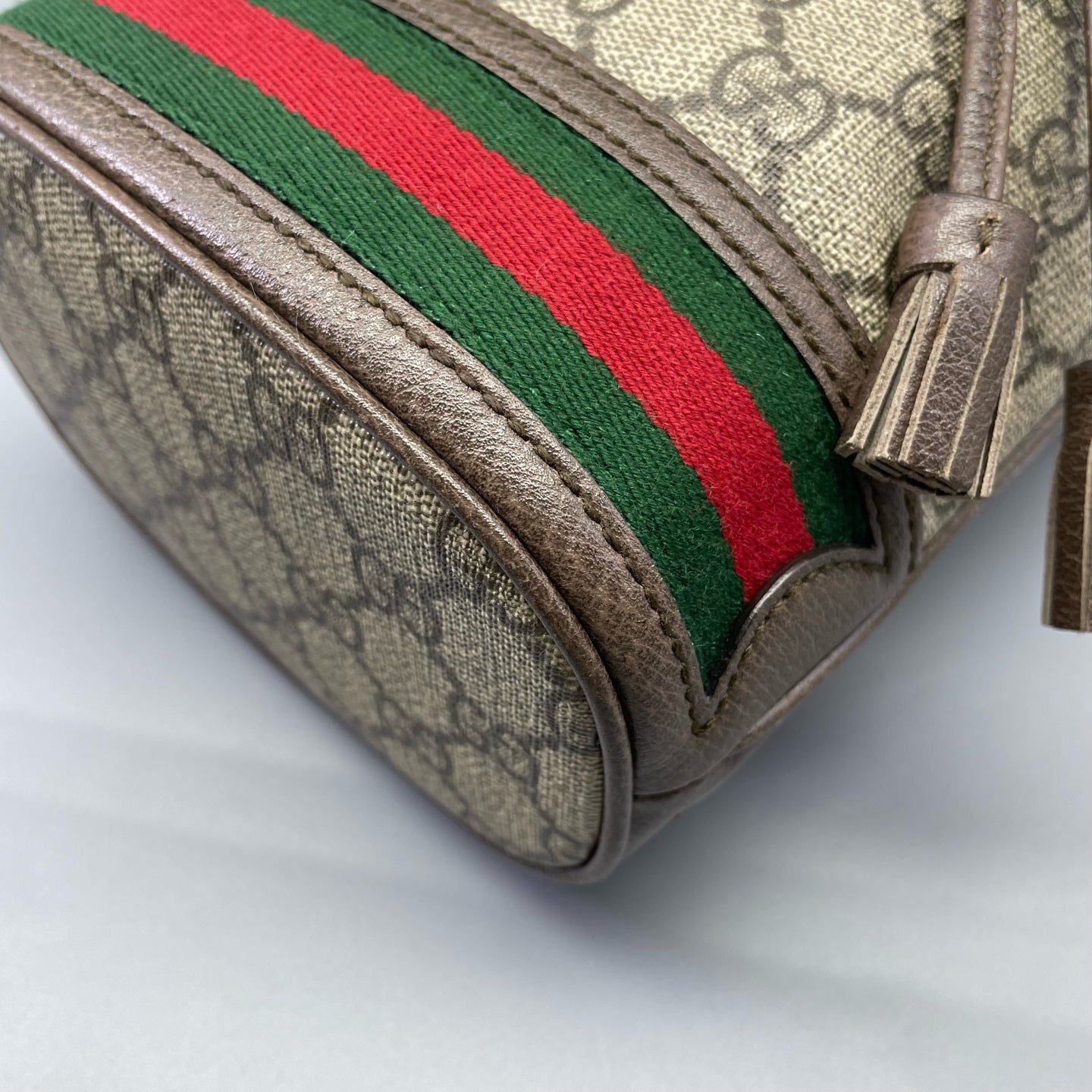 Gucci - Ophidia GG Supreme Mini Bucket Bag - GG Supreme canvas with leather trim - Brown - (mini)