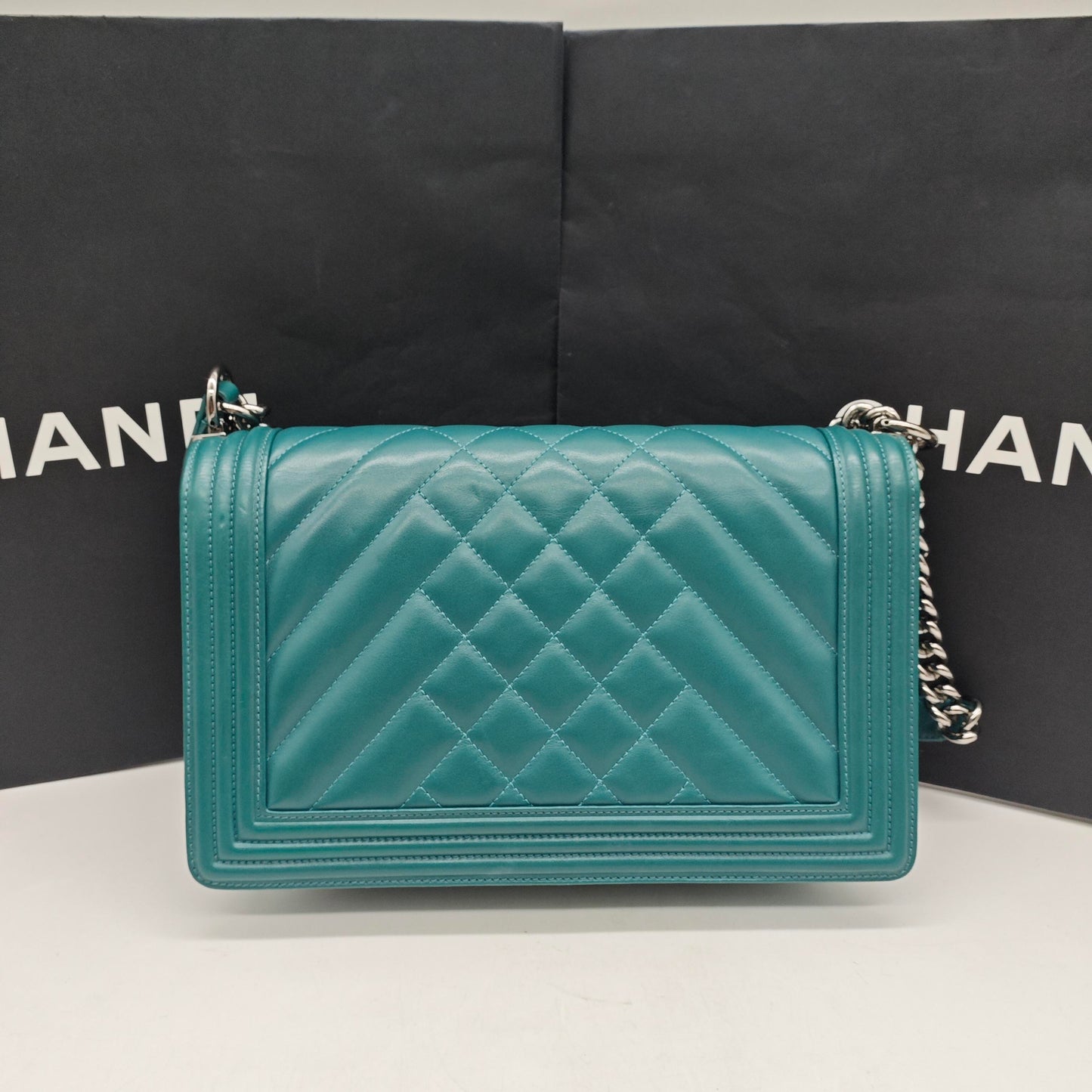 Chanel - Boy Bag - Smooth Calfskin Leather - Green - (Large)