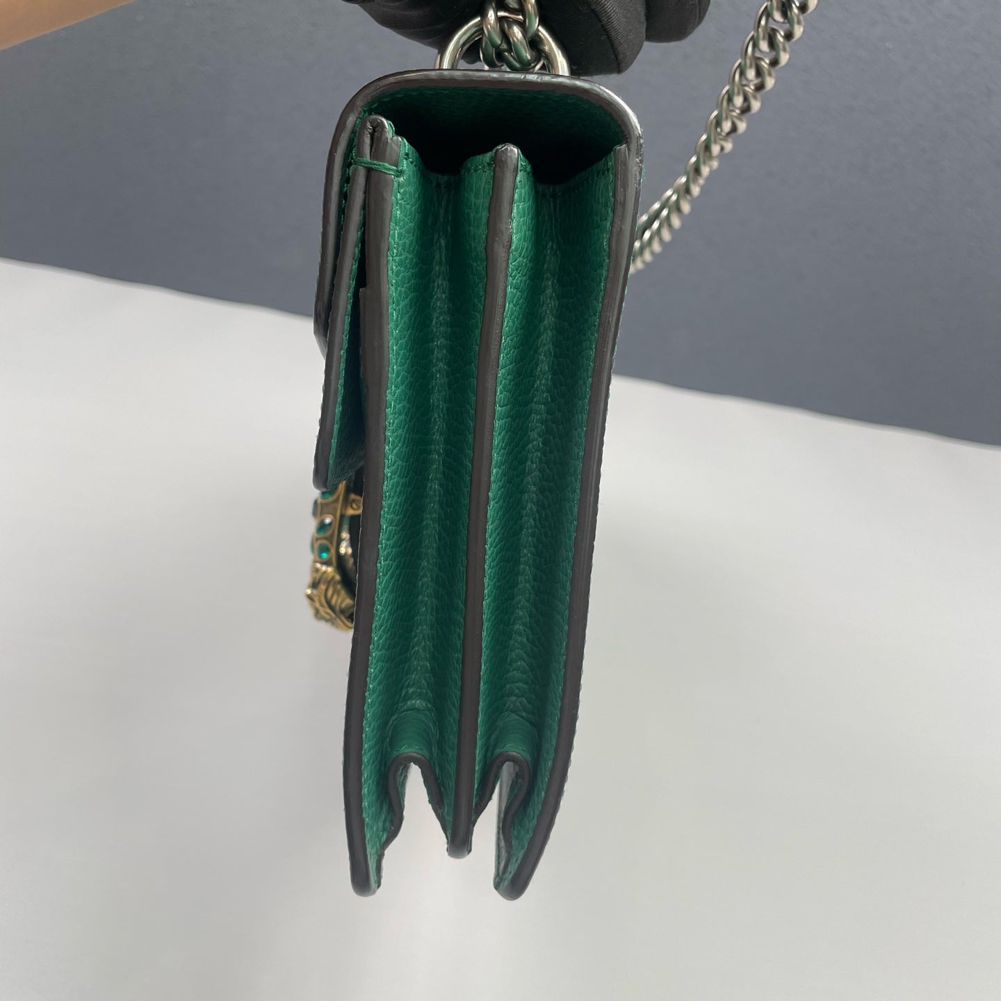 Gucci - Dionysus Shoulder Bag - Grained leather - Green - (medium)