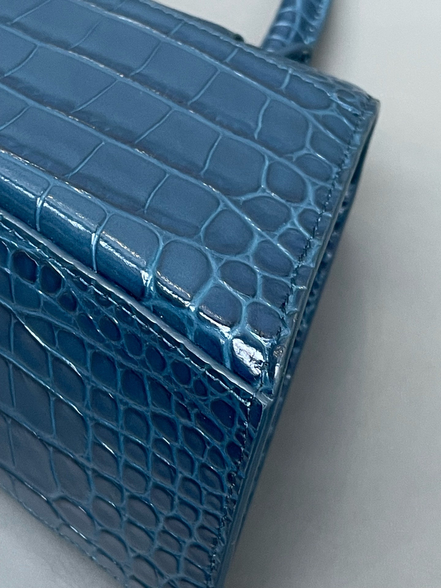 Balenciaga - Hourglass XS - Leather - Midnight Blue with Silver-Tone Hardware - (small)