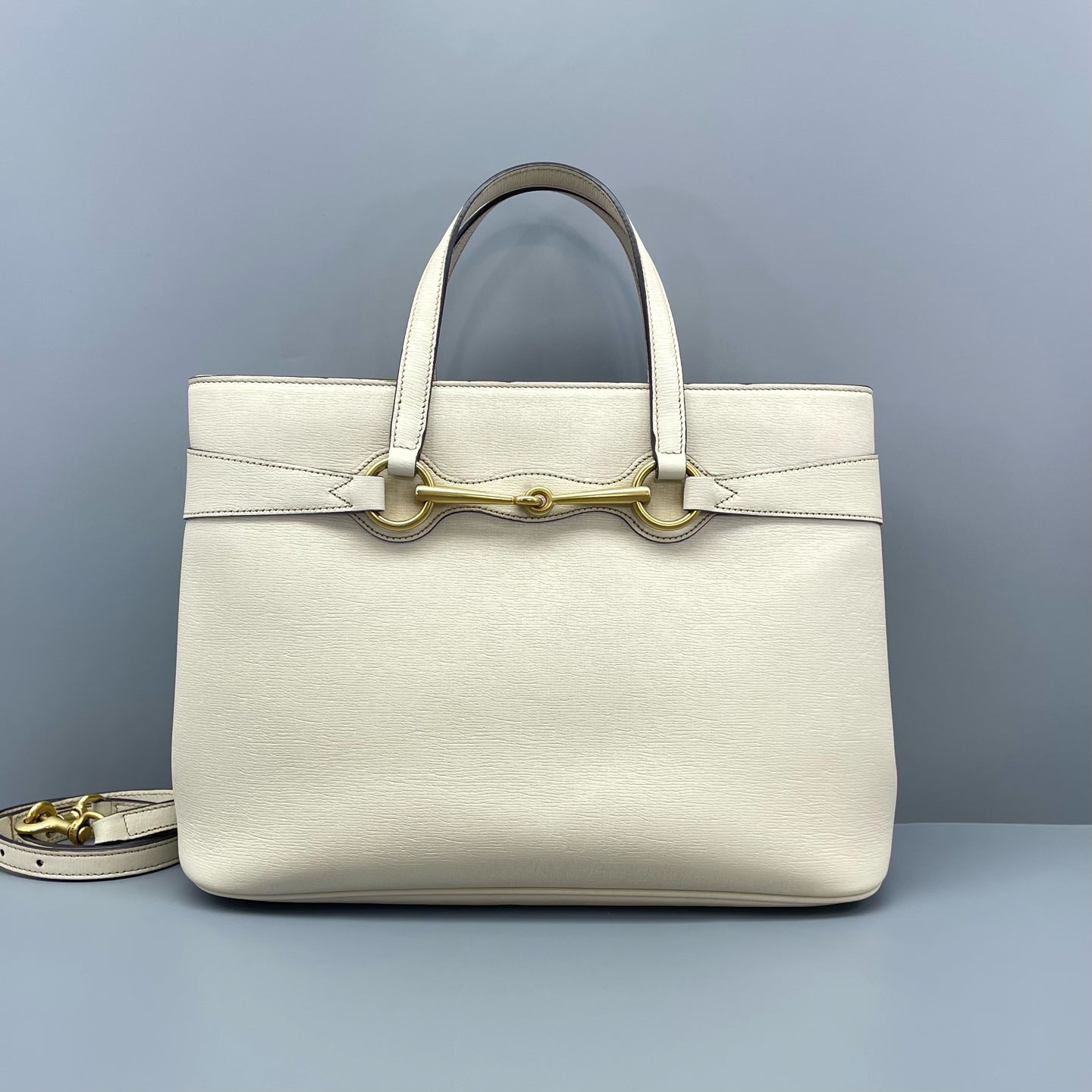 Gucci - 1955 Horsebit Handbag - Leather - White - (Medium)