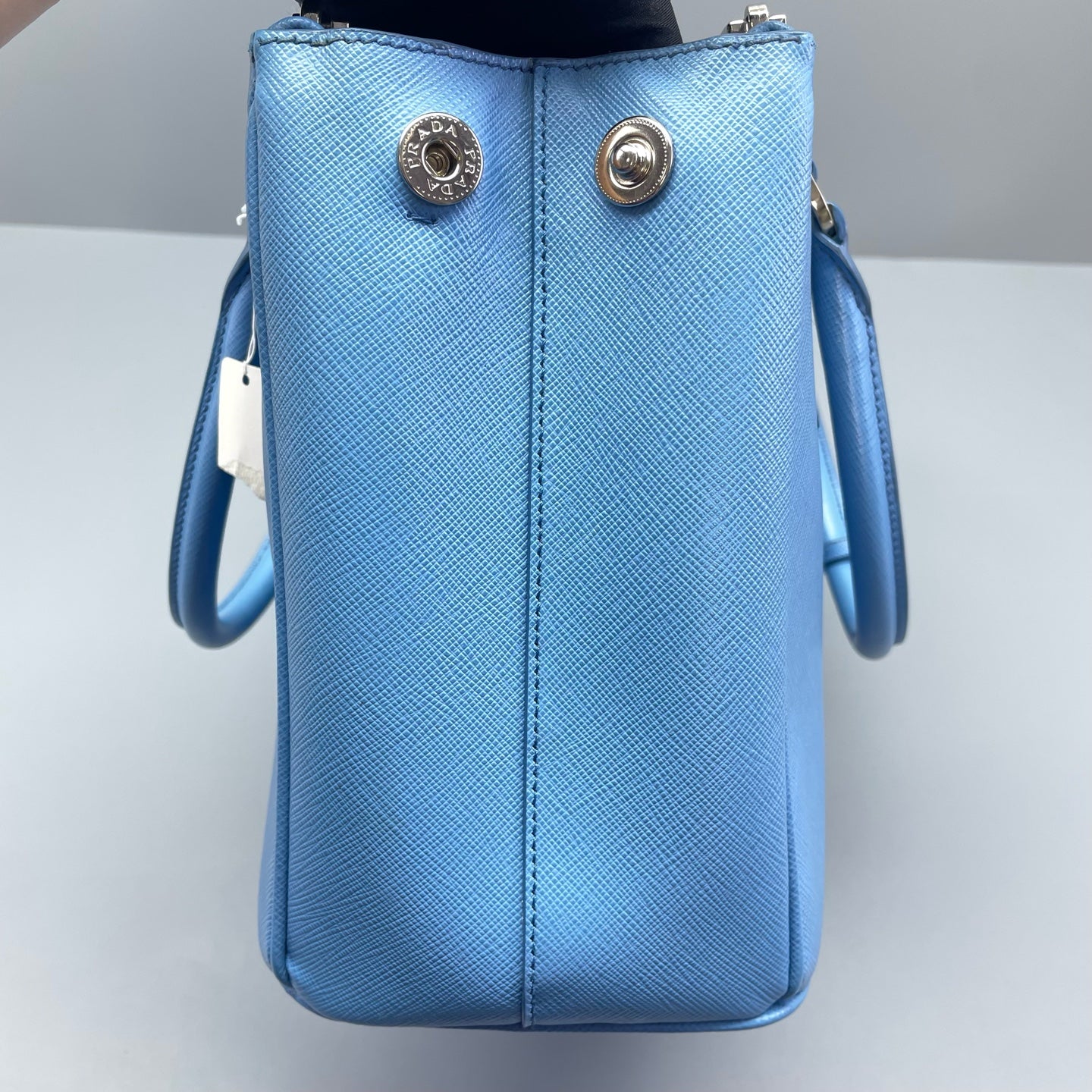 Prada - Saffiano Lux Tote - Leather - Blue - (small)
