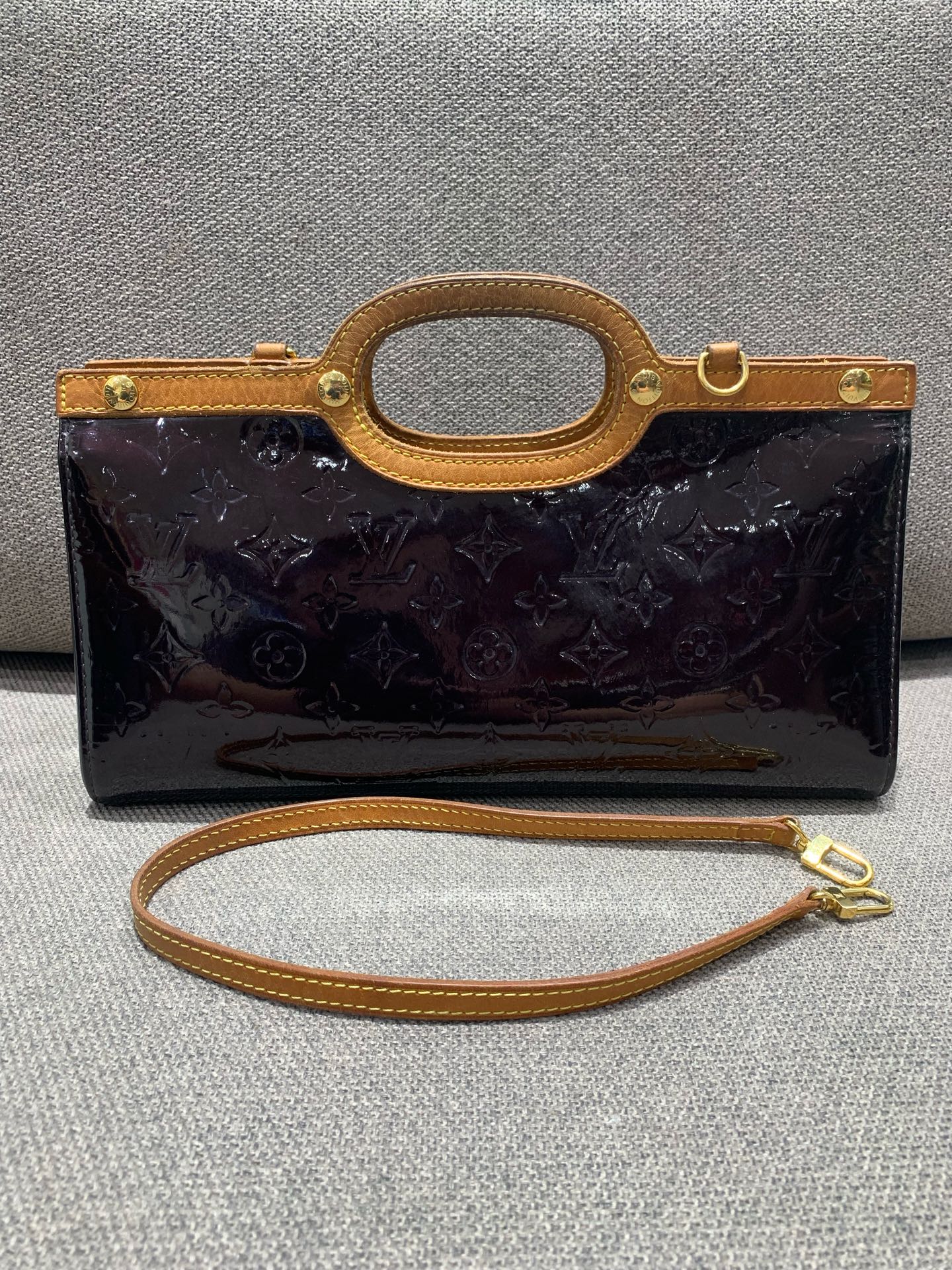 Louis Vuitton - Doctor Bag - Patent leather - Burgundy - (medium)