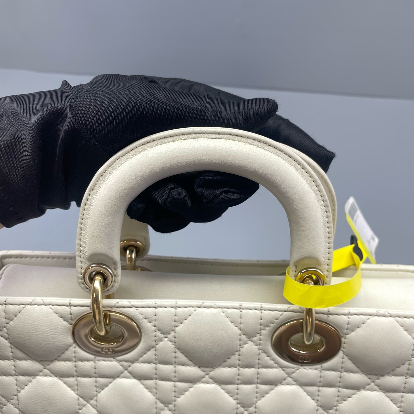 Dior - Lady Dior Horizontal - Lambskin leather - White - (small)