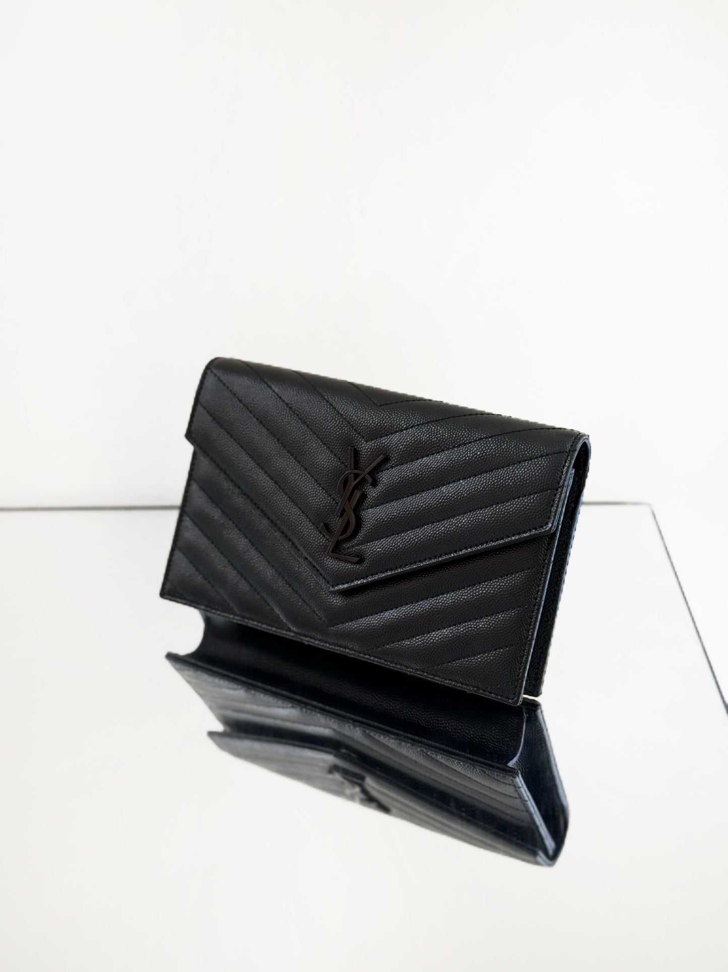 Saint Laurent - Envelope - Leather - Black - (mini)