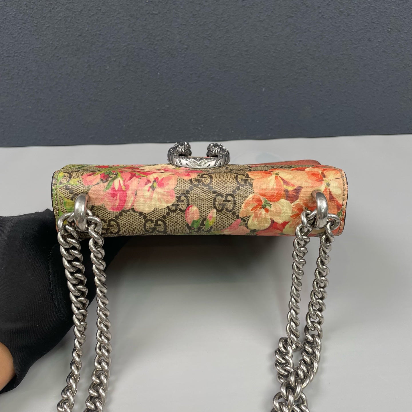 Gucci - Dionysus Small Shoulder Bag Geranium Print - GG Supreme canvas - Multicolour - (Small)