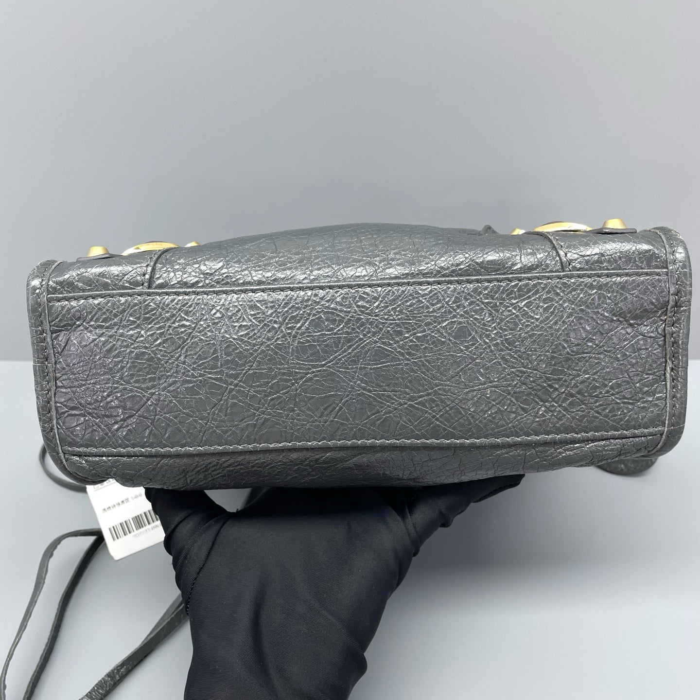 Balenciaga - Mini City Bag - Distressed lambskin leather - Grey - (mini)
