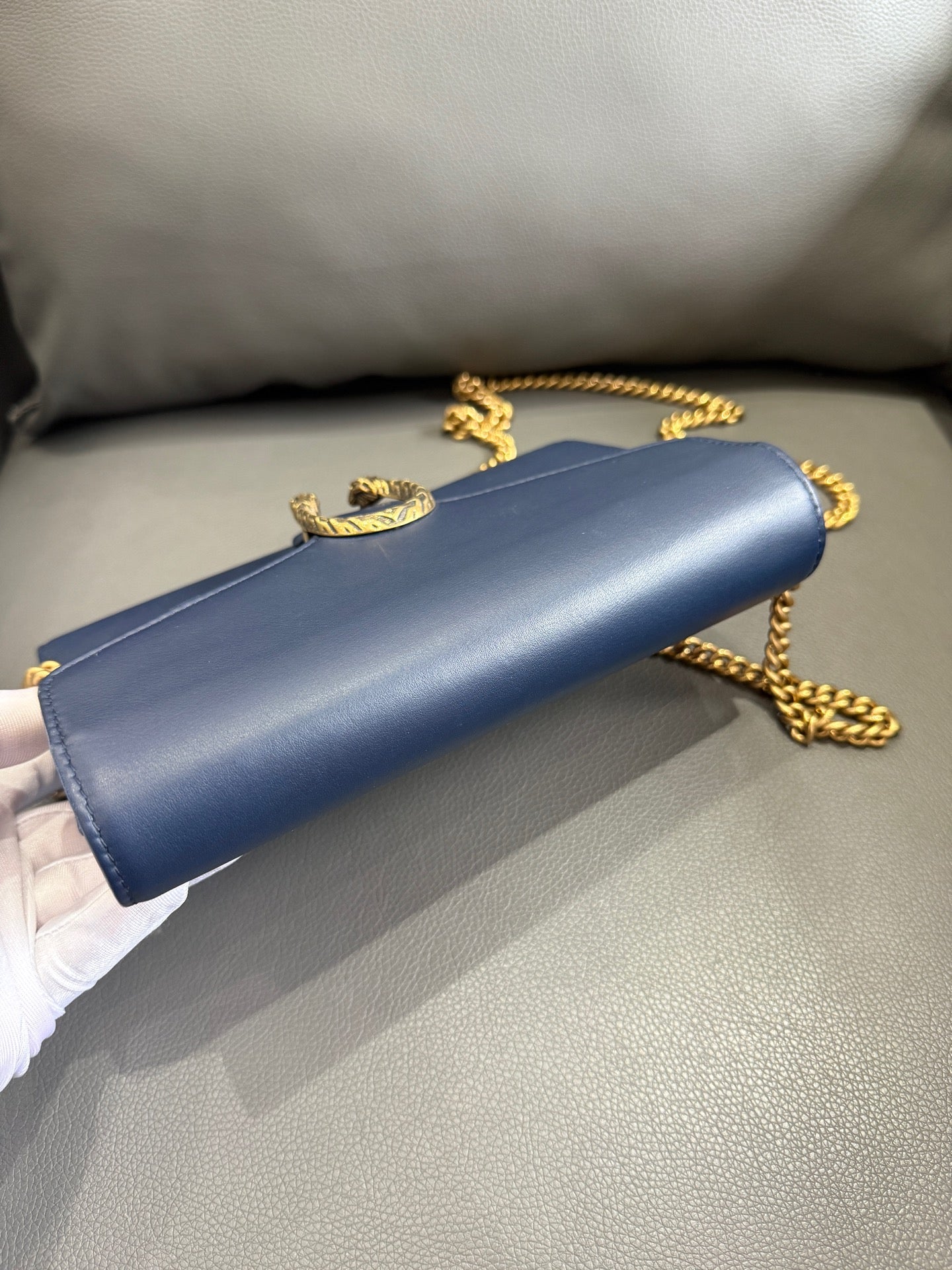 Gucci - Dionysus Wallet on Chain (WOC) - Leather - Blue with Red Interior - (Mini)