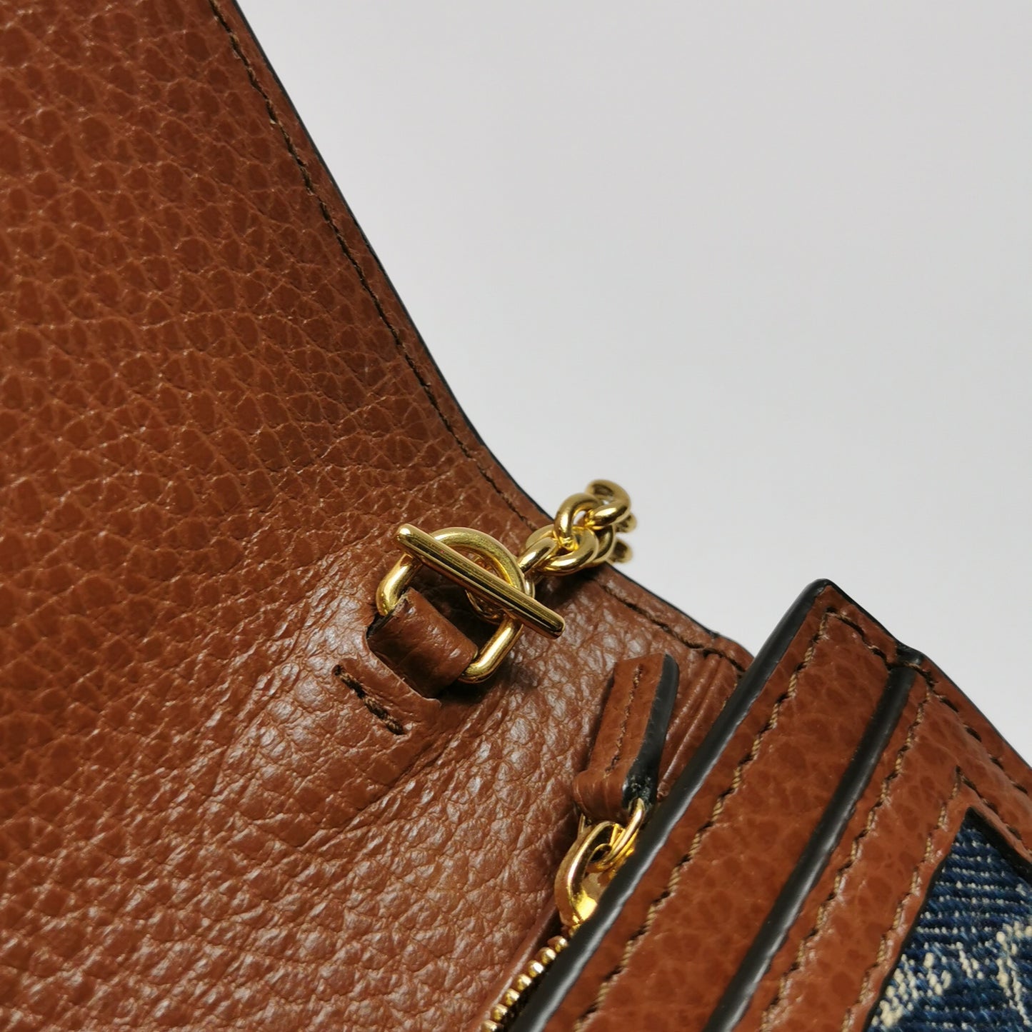 Gucci - Jackie 1961 - Denim with leather trim - Blue - (mini)