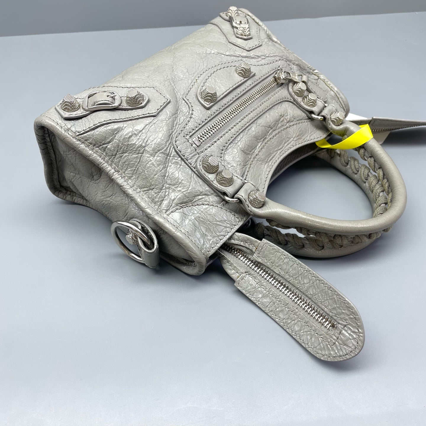 Balenciaga - Mini City Bag - Distressed lambskin leather - Grey - (mini)