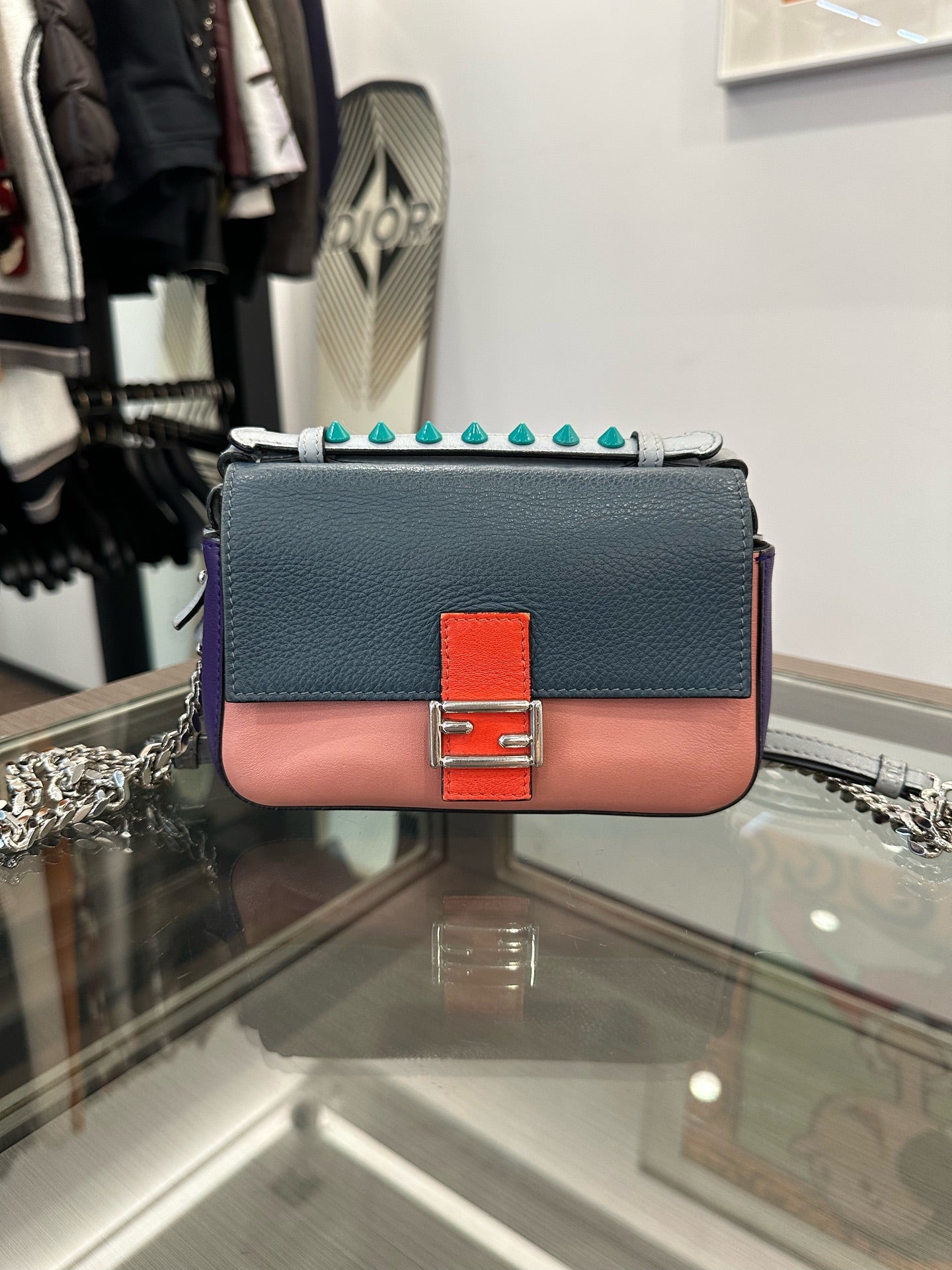 Fendi - Gemini Monster Chain Shoulder Bag - Leather - Multicolour - (mini)