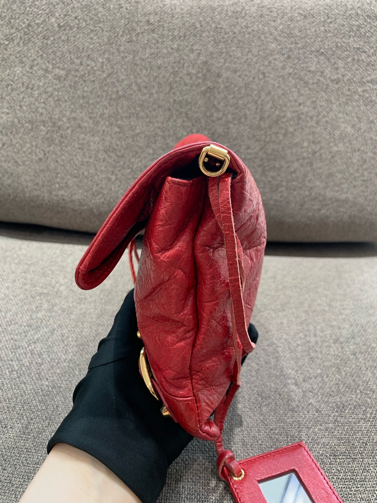 Balenciaga - Motorcycle Envelope Bag - Leather - Red - (small)