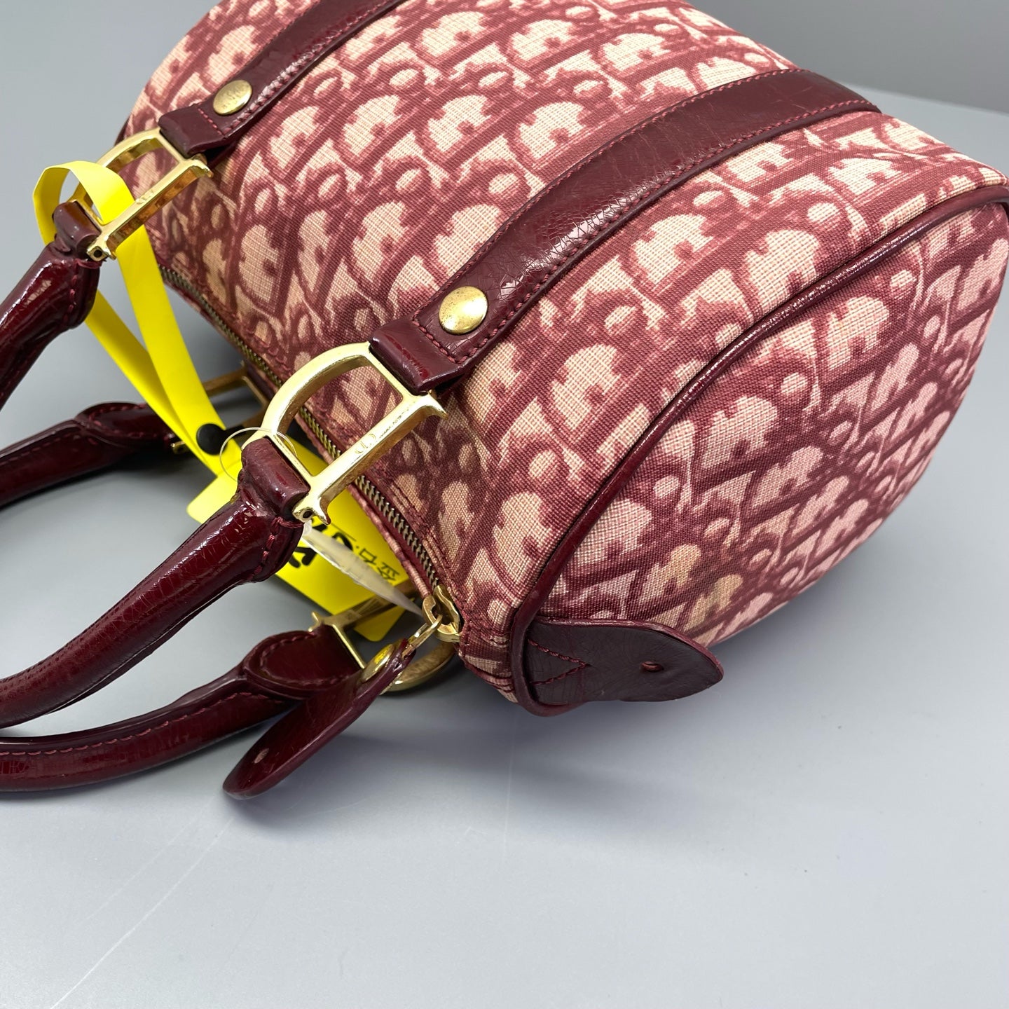 Dior - Boston Bag - Canvas and Patent leather - Red - (mini)