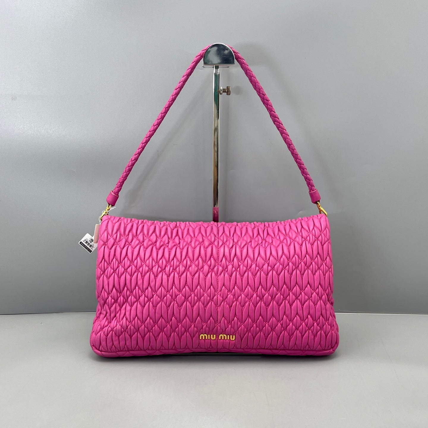 Miu Miu - Matelassé Jewel Chain Bag (A7836d) - Leather - Pink - (medium)