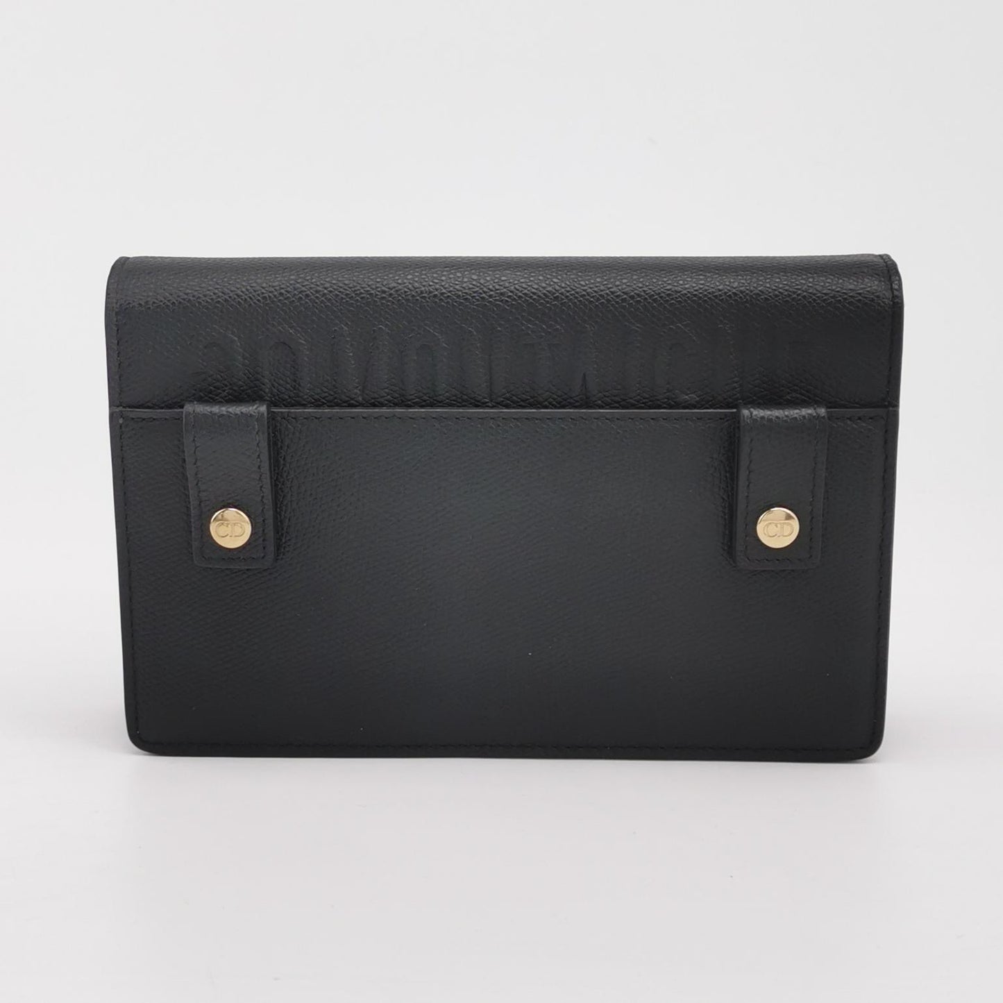 Dior - Dior Caro Wallet On Chain (WOC) - Grained leather - Black - (mini)