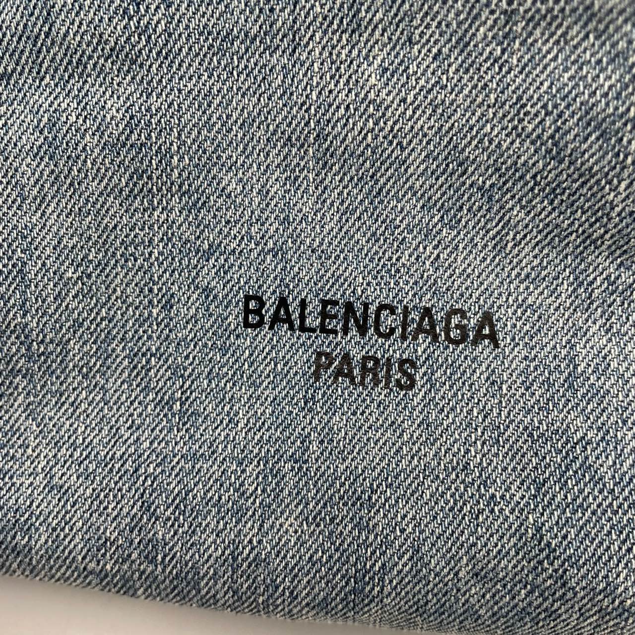 Balenciaga - Crush Small Shopping Bag - Denim - Blue - (small)