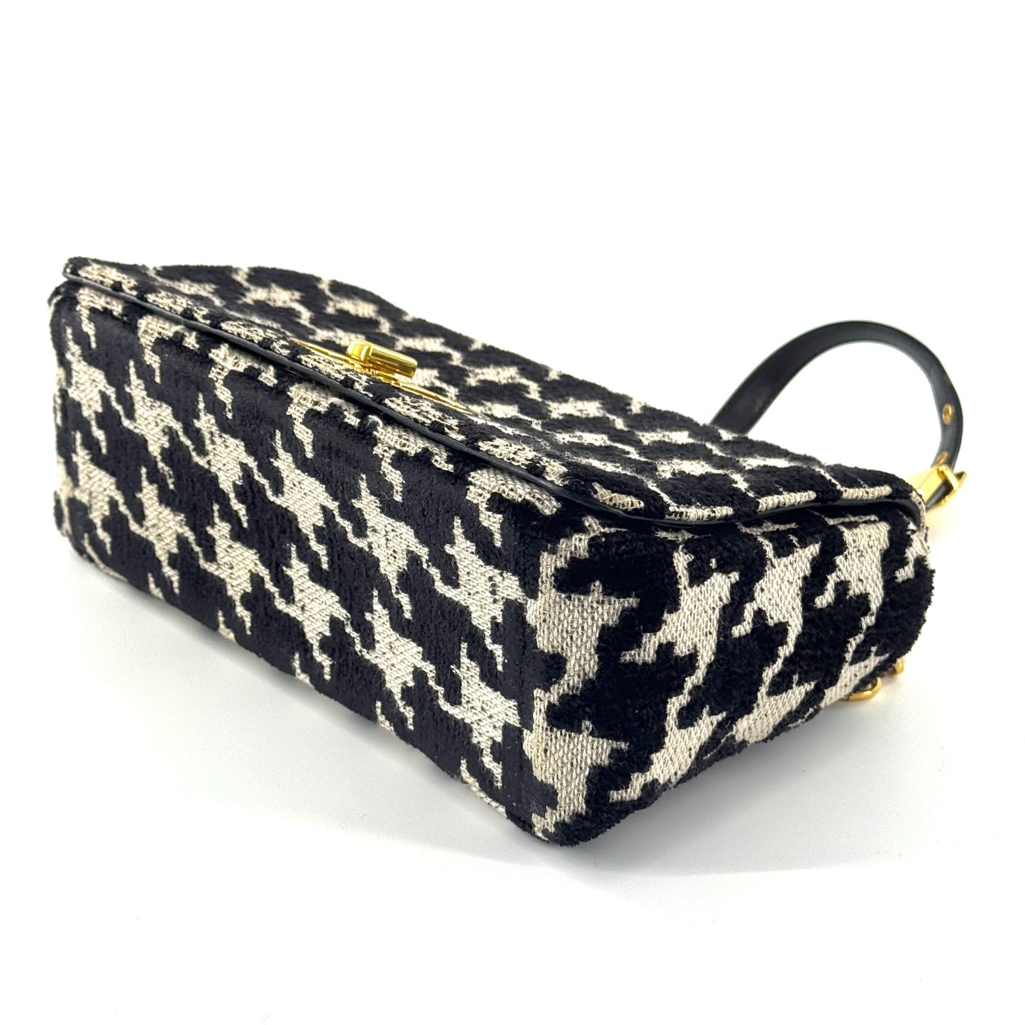 Dior - Caro Bag - Canvas with leather trim - Black and White - (Medium)