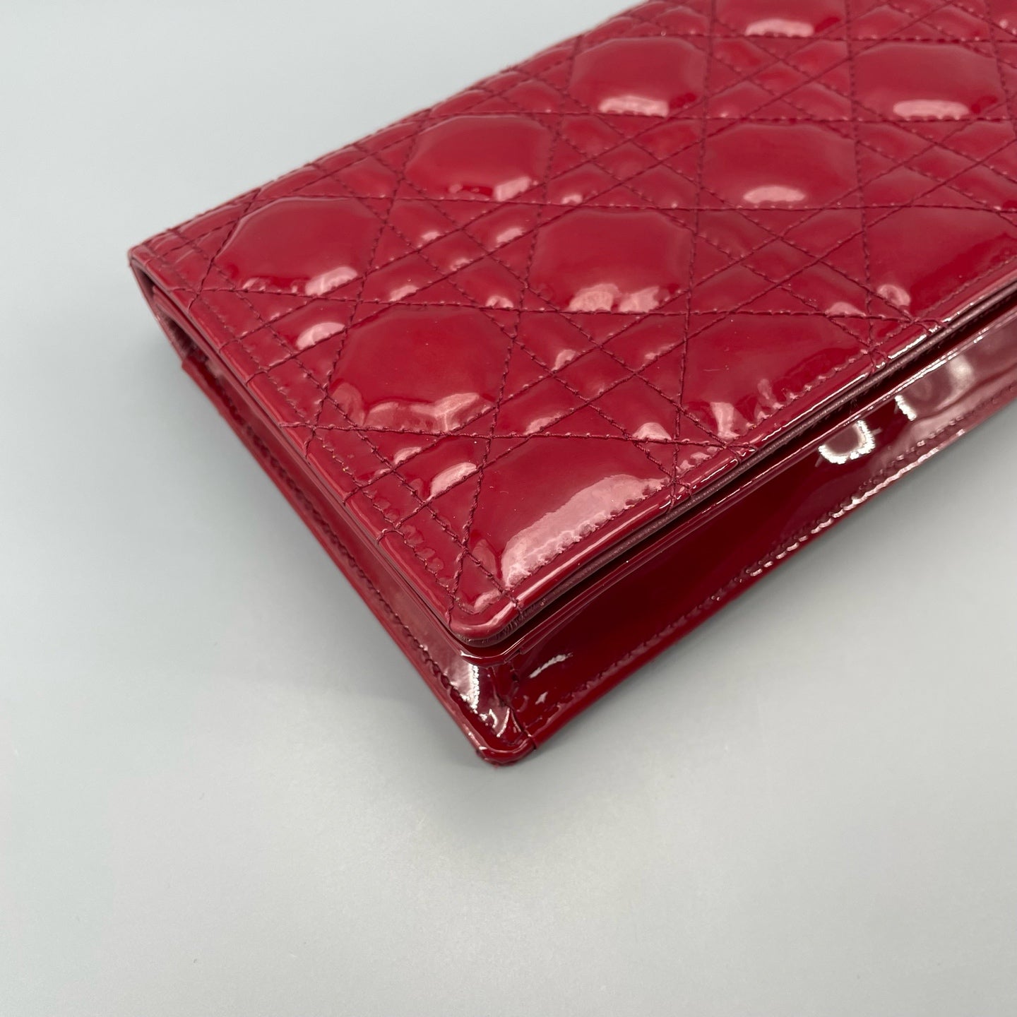 Dior - Lady Dior WOC (Wallet on Chain) - Patent leather - Red - (mini)