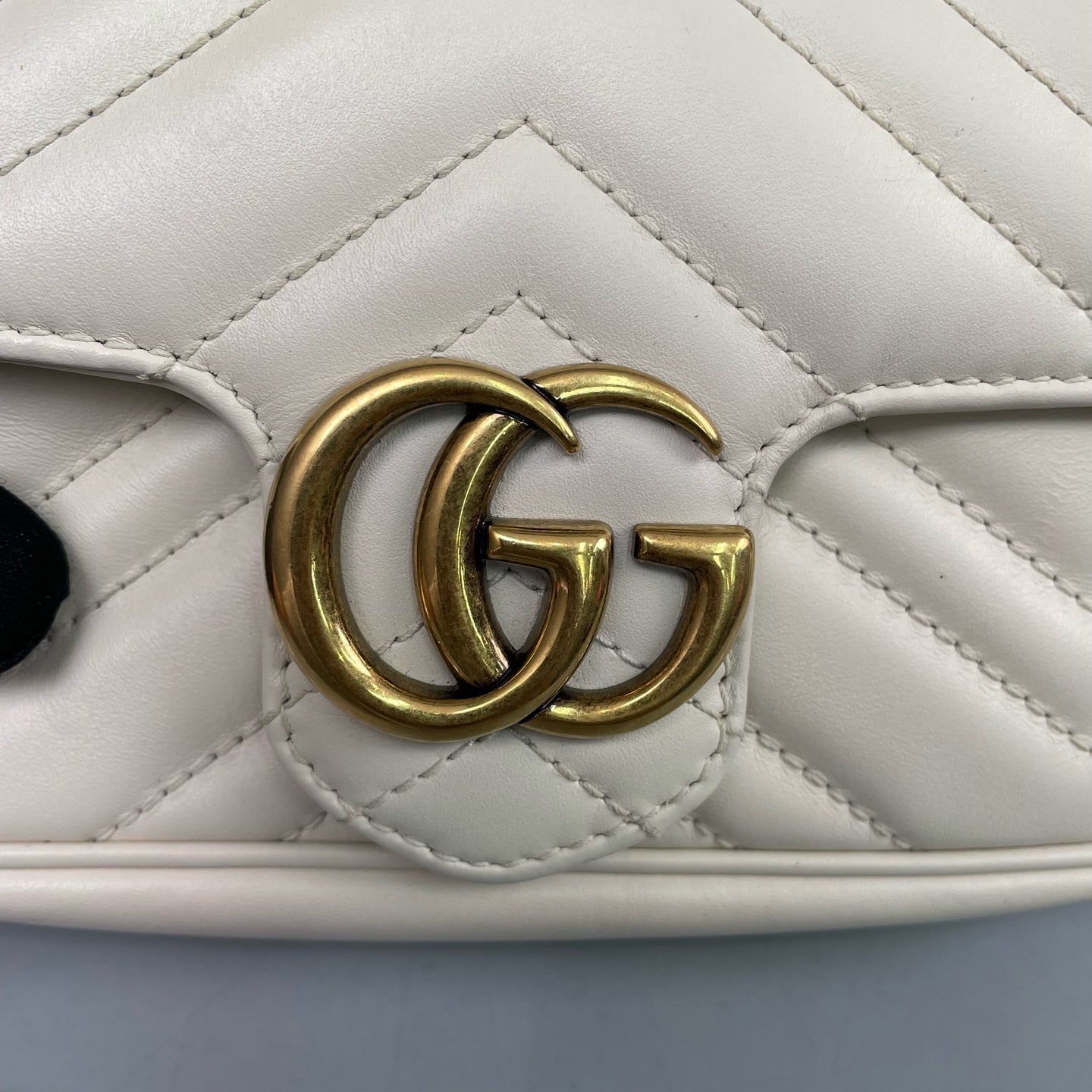 Gucci - GG Marmont Mini Chain Bag - Leather - White - (mini)