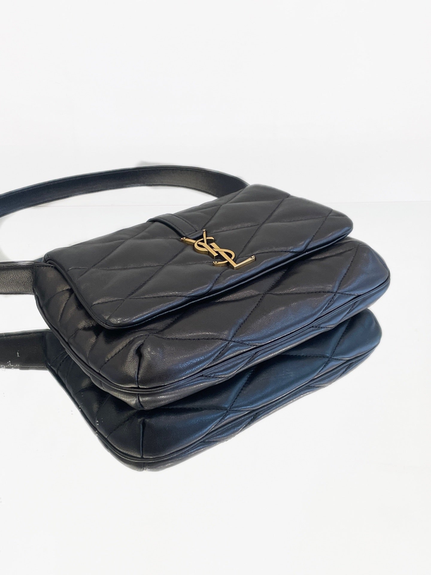 Saint Laurent - LE57 - Lambskin leather - Black - (Small)
