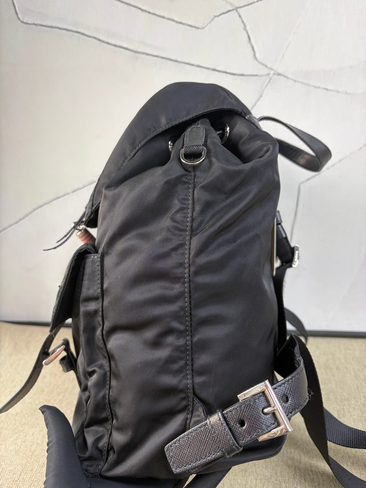 Prada - Robot Backpack - Nylon with Saffiano Leather Trim - Black - (medium)