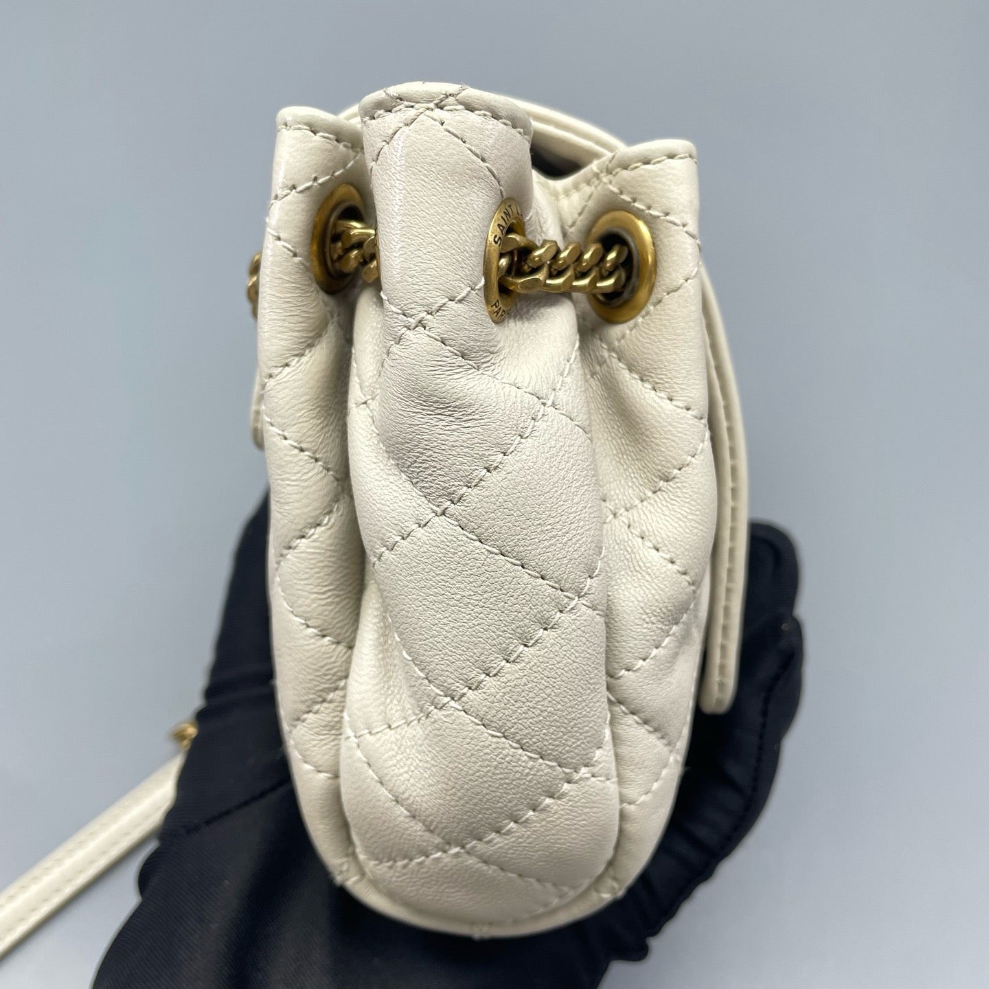 Saint Laurent - Nolita Mini Chain Bag - Quilted leather - White - (mini)