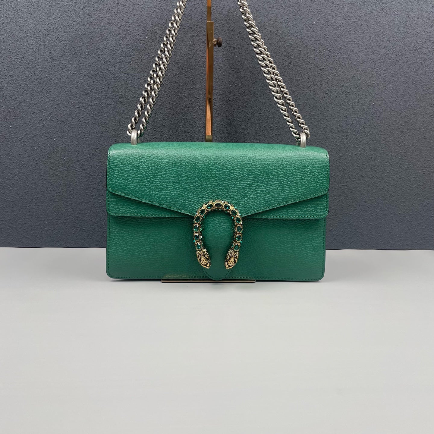 Gucci - Dionysus Shoulder Bag - Grained leather - Green - (medium)