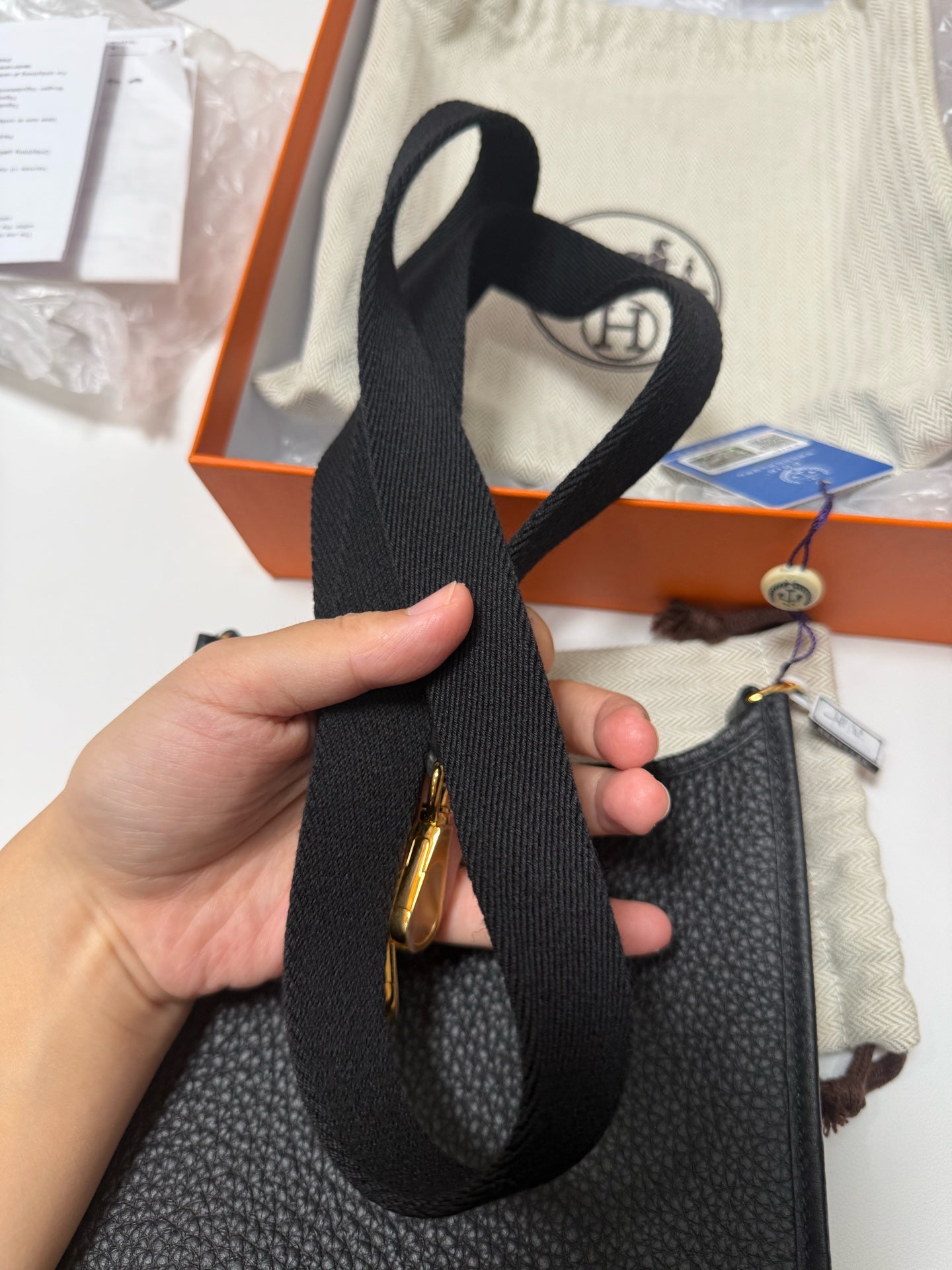 Hermès - Evelyne 16 - Clemence leather - Black - (mini)