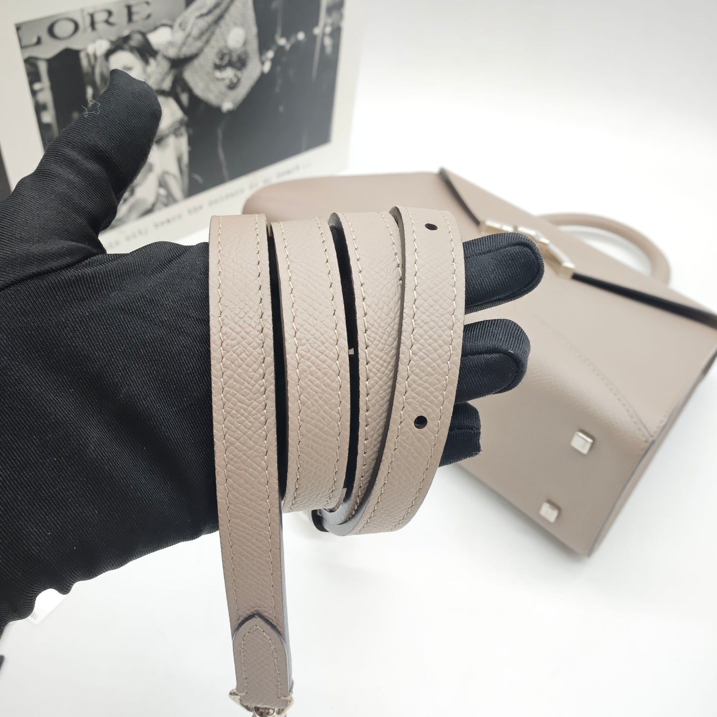 Moynat - Rejane - Grained leather - Elephant Grey with Silver-Tone Hardware - (Small)